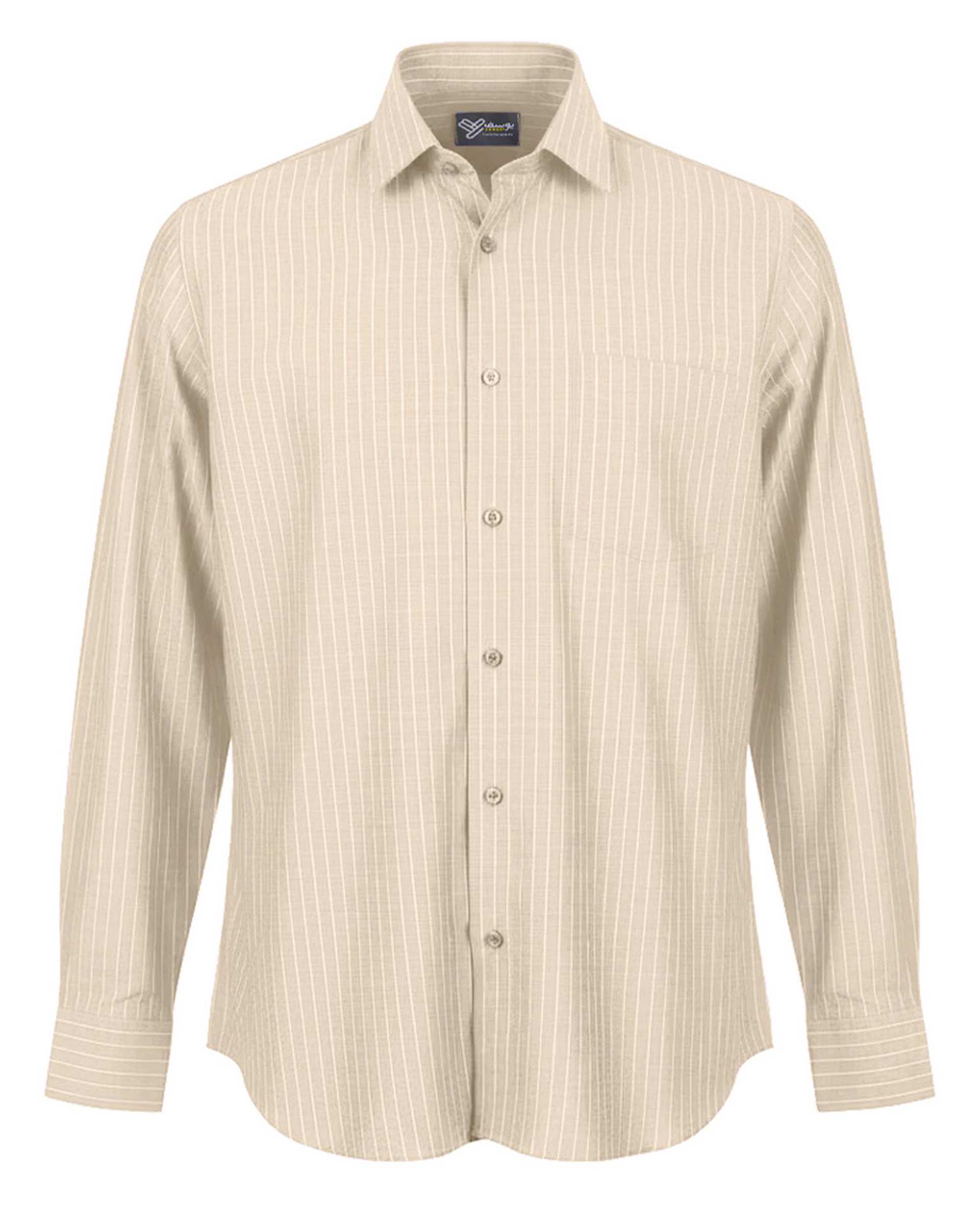 پیراهن مردانه کلاسیک کرم آماهی Amahi مدل راه راه کد 313004