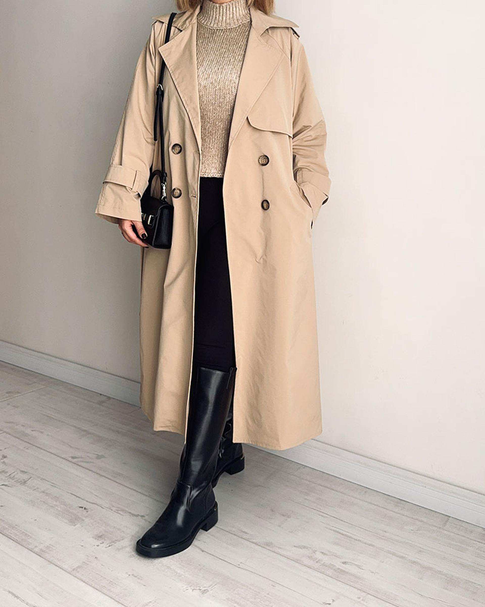 ترنچ کت زنانه کرم نگار ندایی Negar Nedaei مدل Drop