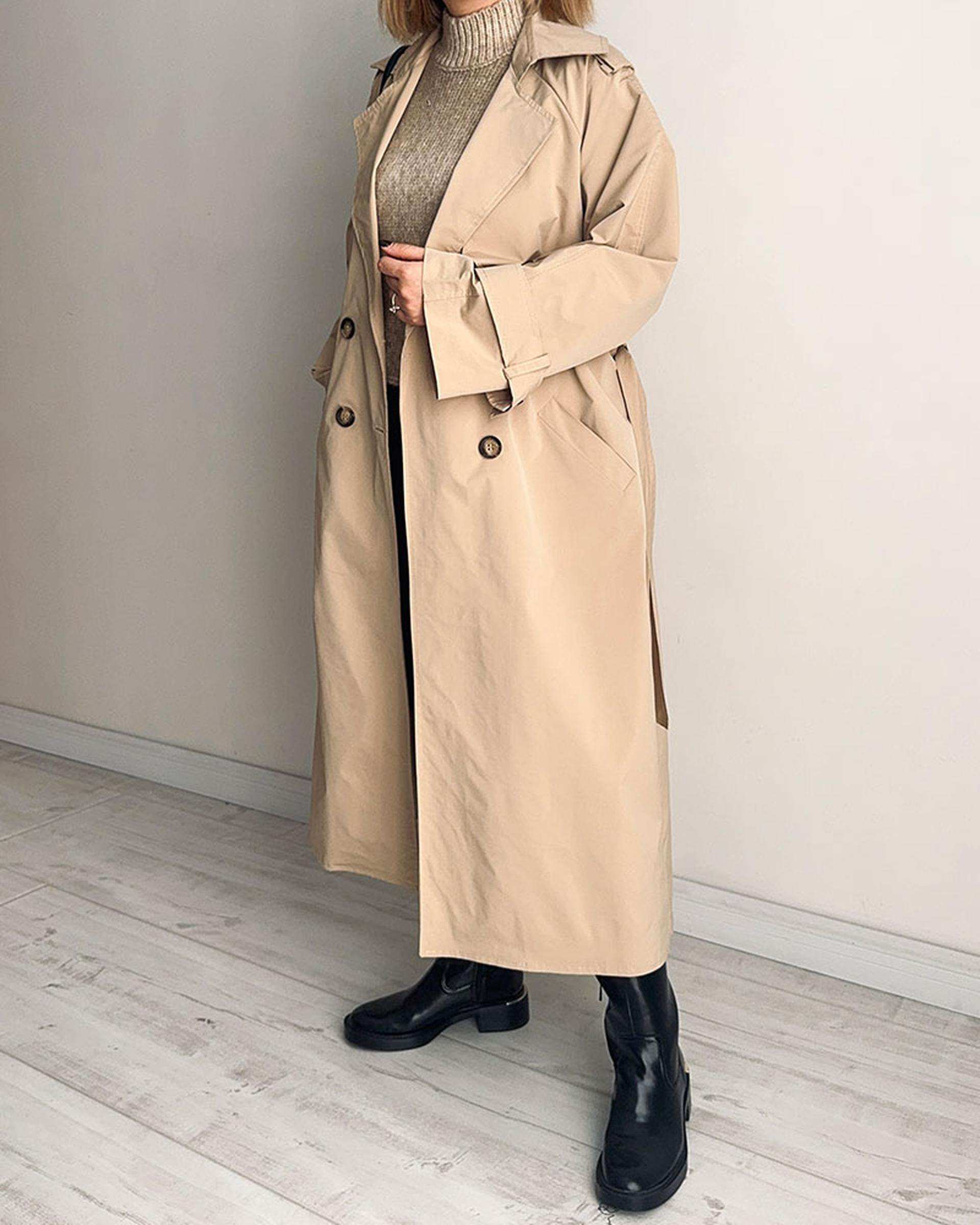 ترنچ کت زنانه کرم نگار ندایی Negar Nedaei مدل Drop