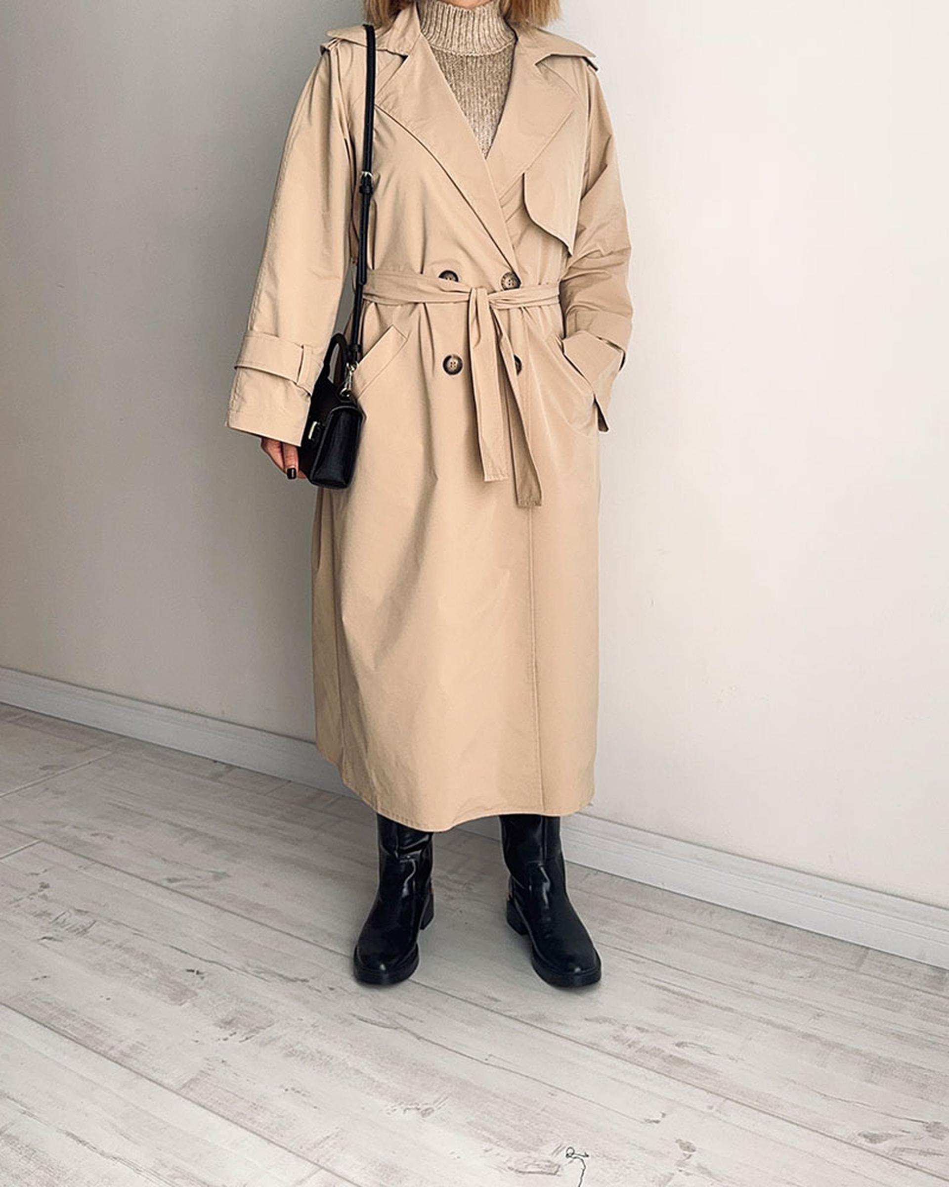 ترنچ کت زنانه کرم نگار ندایی Negar Nedaei مدل Drop