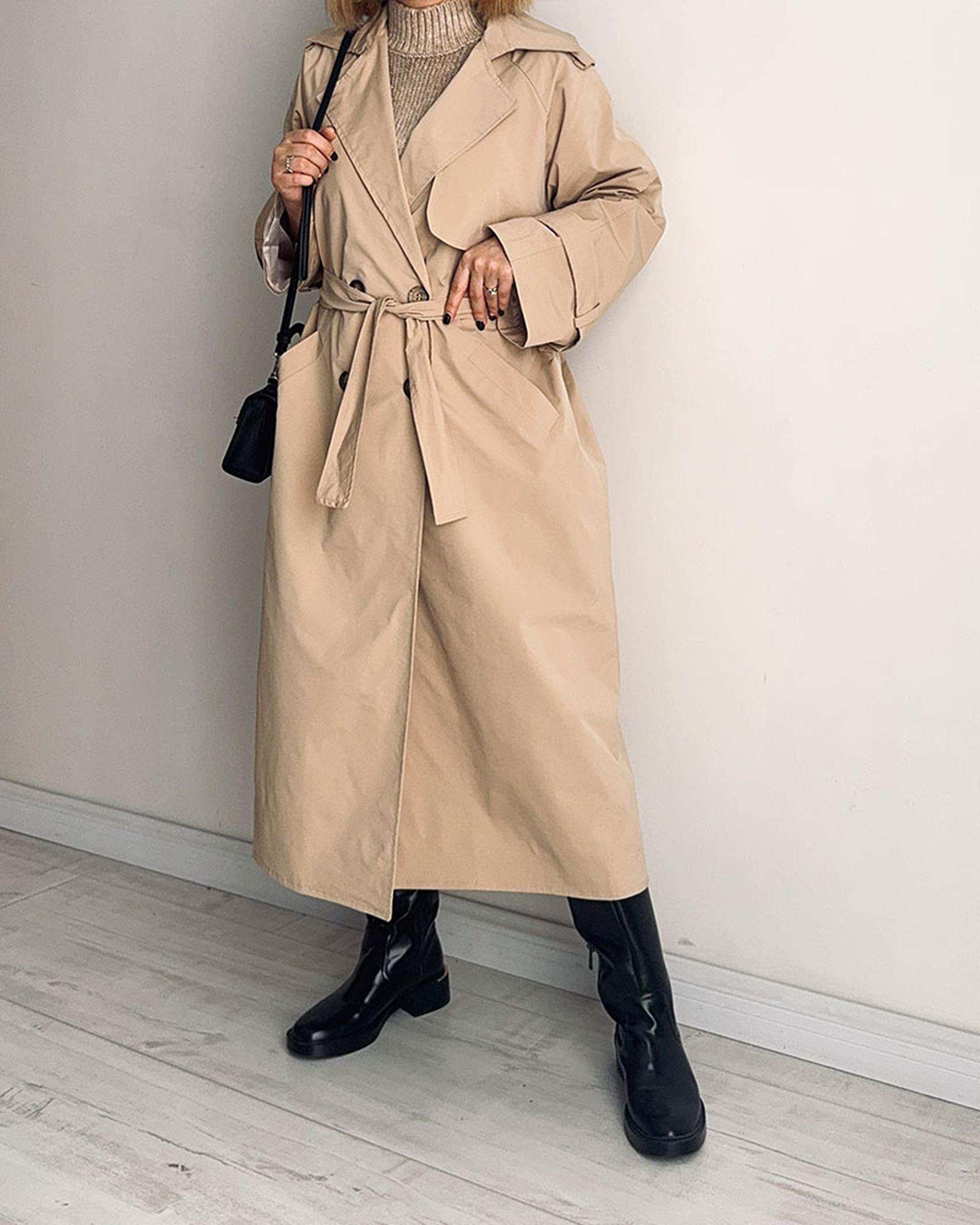 ترنچ کت زنانه کرم نگار ندایی Negar Nedaei مدل Drop