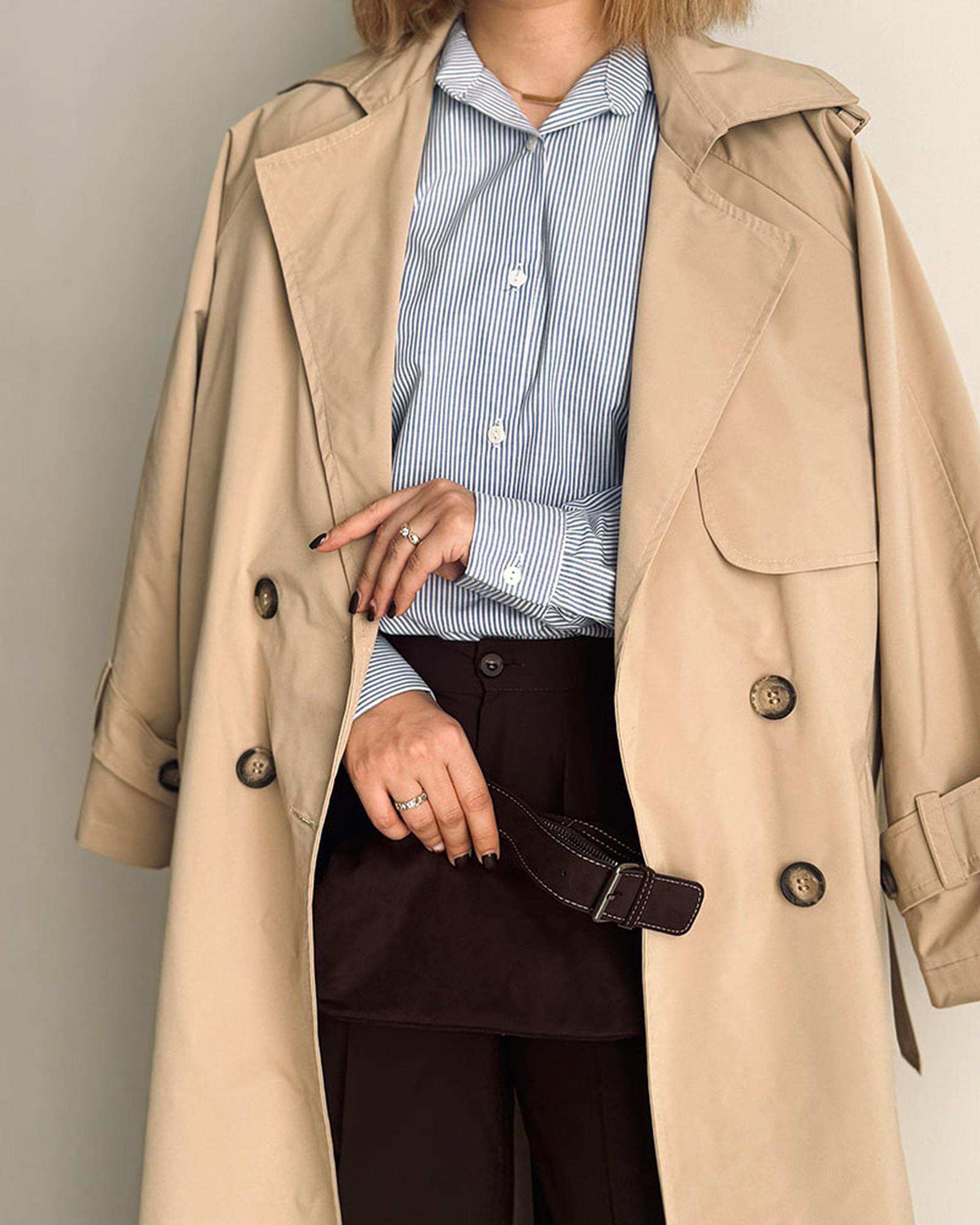 ترنچ کت زنانه کرم نگار ندایی Negar Nedaei مدل Drop