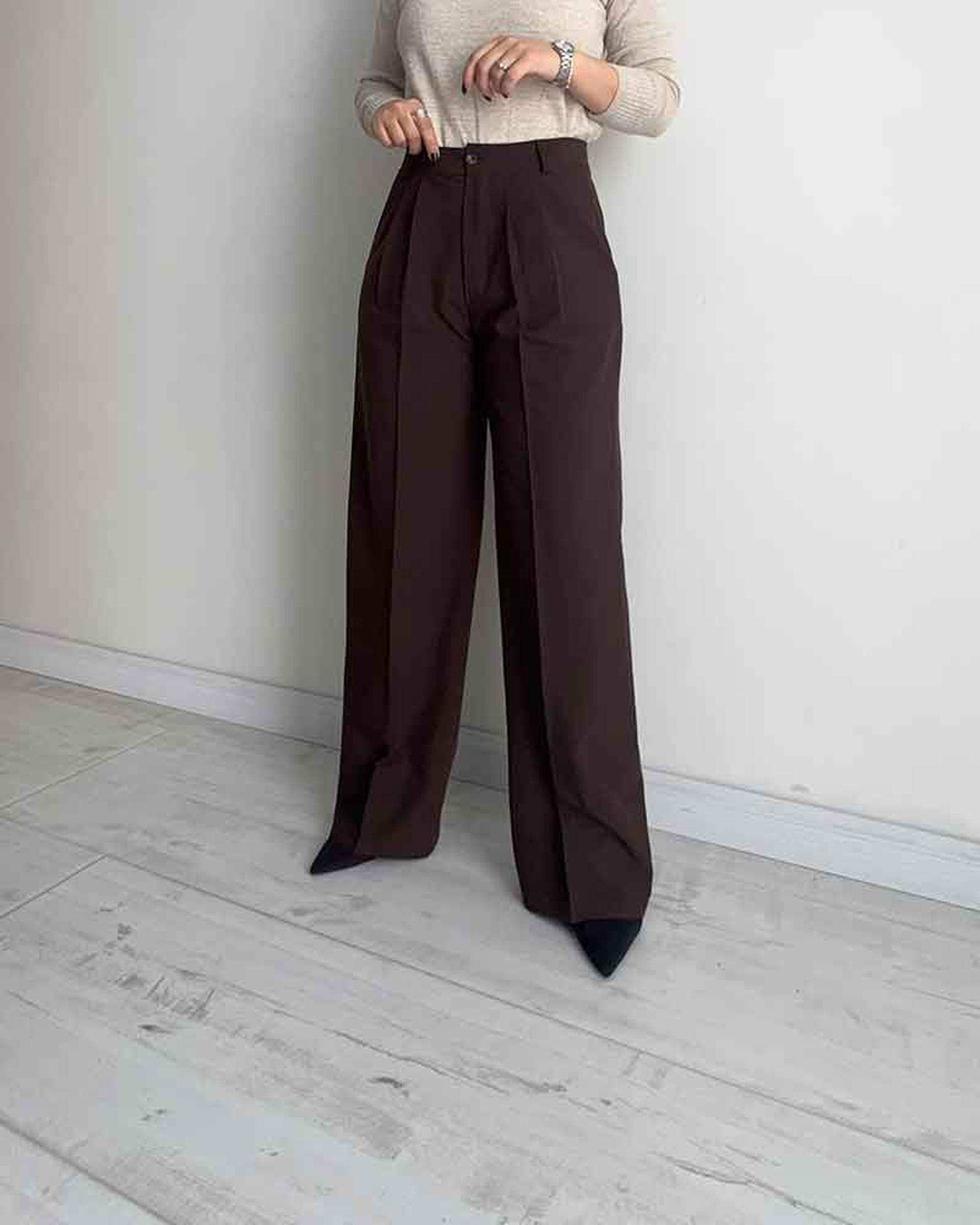 شلوار زنانه قهوه ای نگار ندایی Negar Nedaei مدل Velora