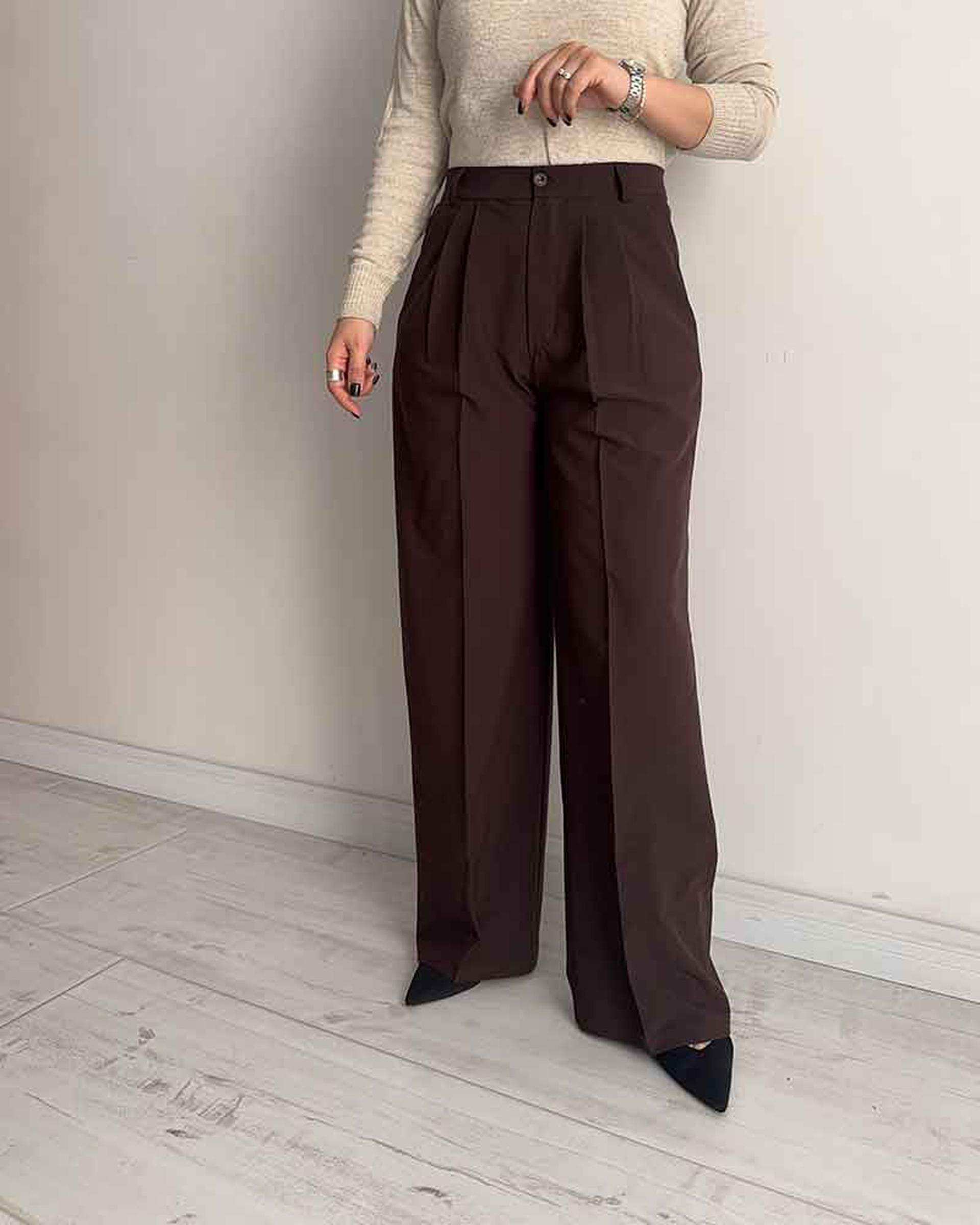 شلوار زنانه قهوه ای نگار ندایی Negar Nedaei مدل Velora