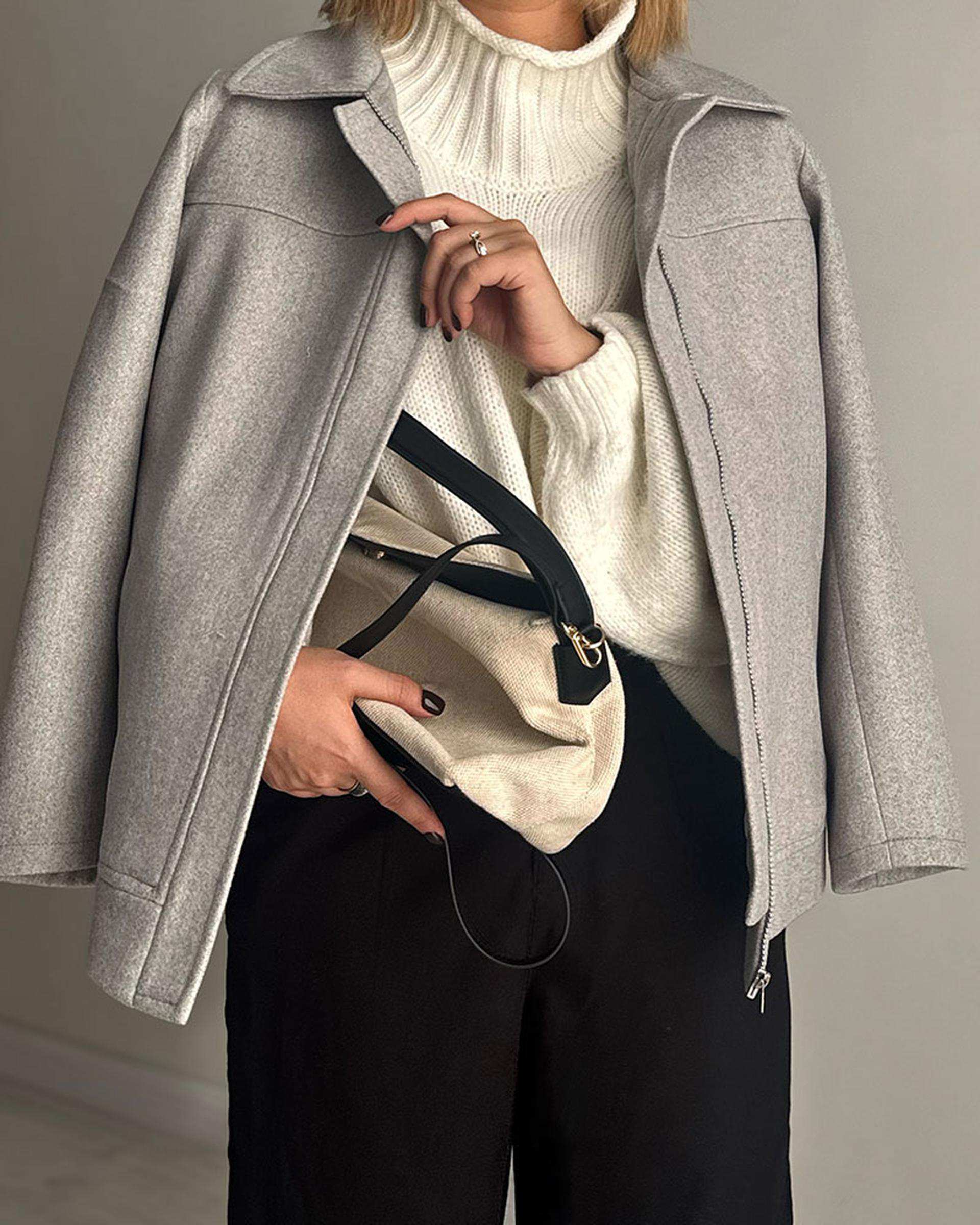 جکت زنانه طوسی نگار ندایی Negar Nedaei مدل blanco