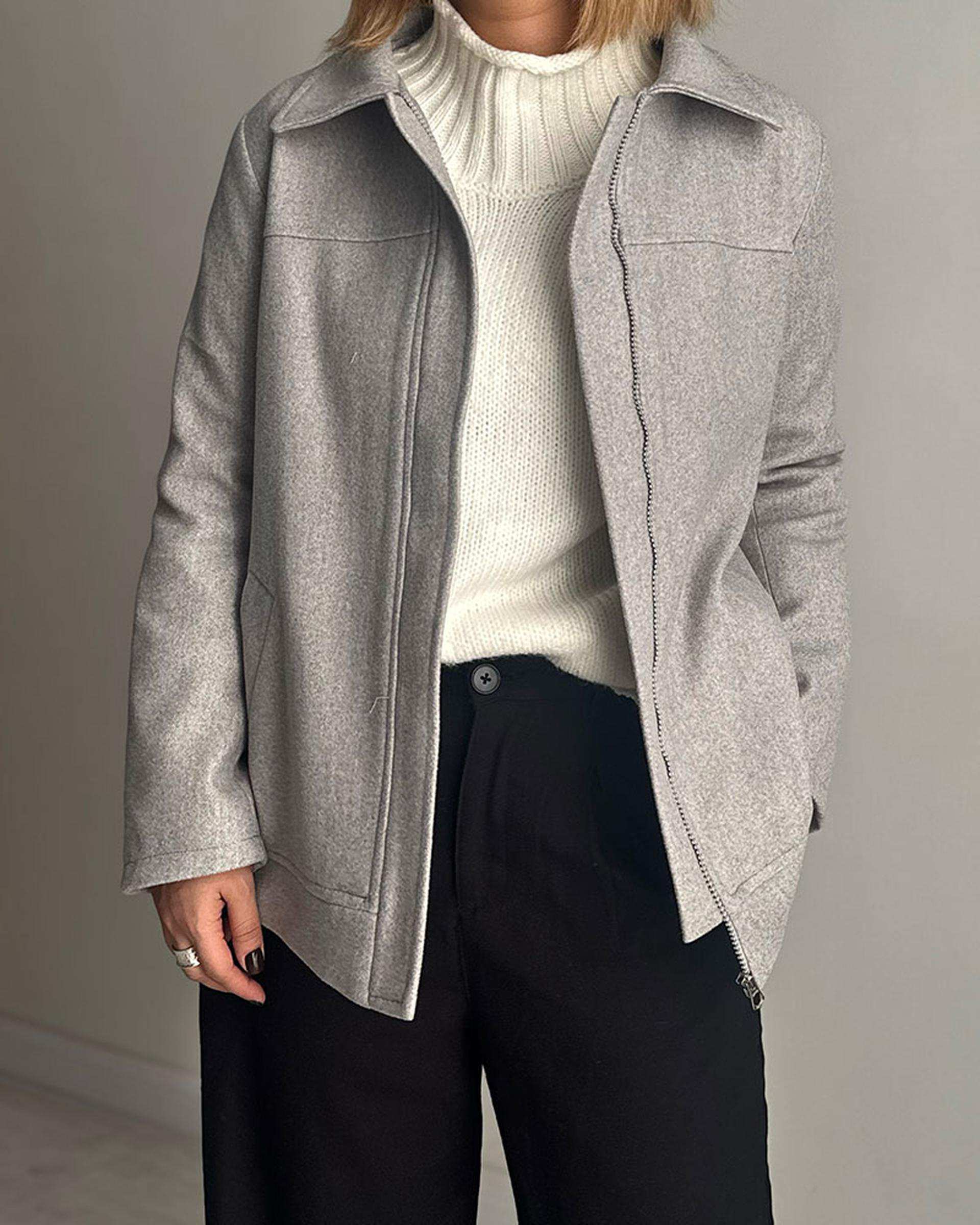 جکت زنانه طوسی نگار ندایی Negar Nedaei مدل blanco