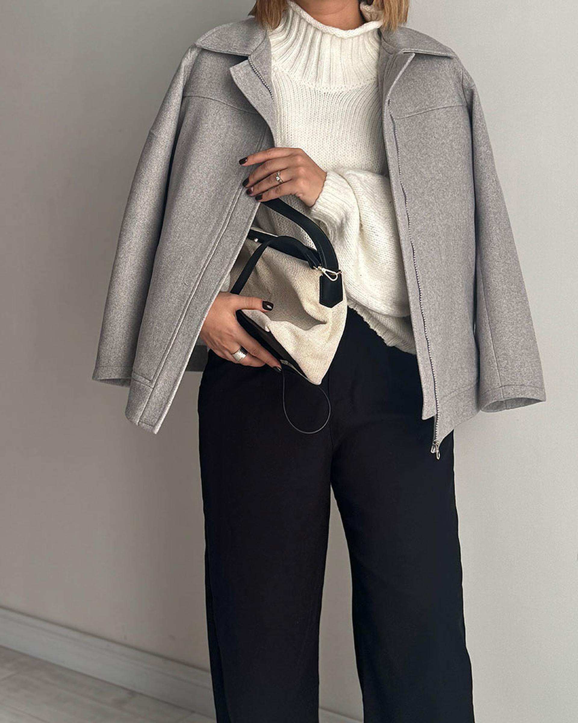 جکت زنانه طوسی نگار ندایی Negar Nedaei مدل blanco