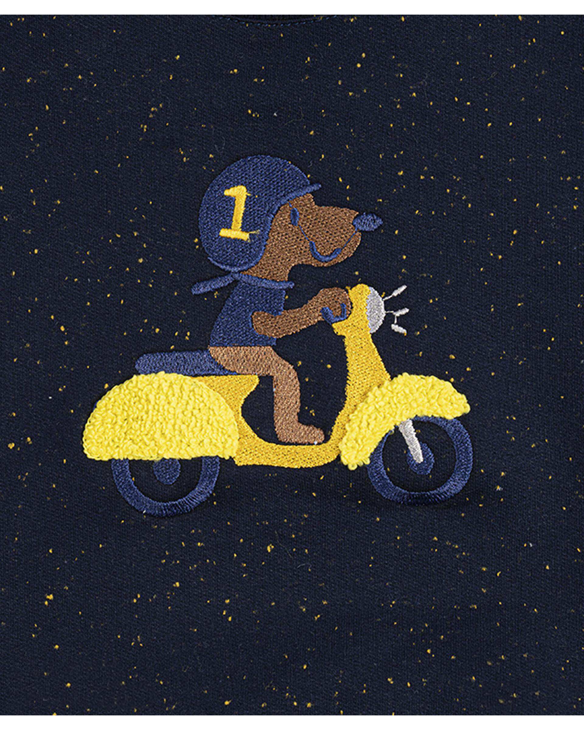 سویشرت بچگانه سرمه ای ملورینا Melorina طرح موتور کد 42212