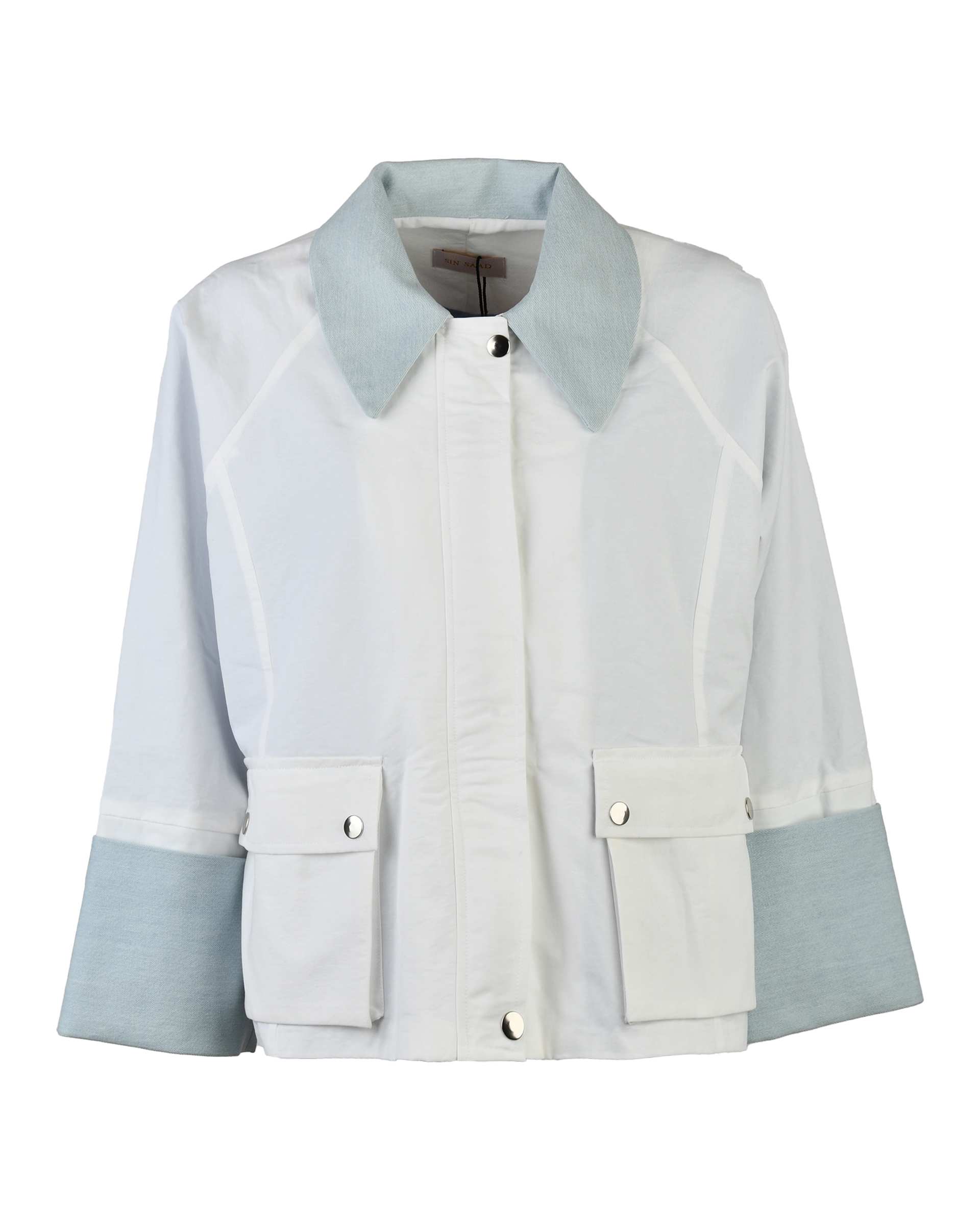 کت زنانه سفید سین صاد Sin Saad مدل یاس کد 40383