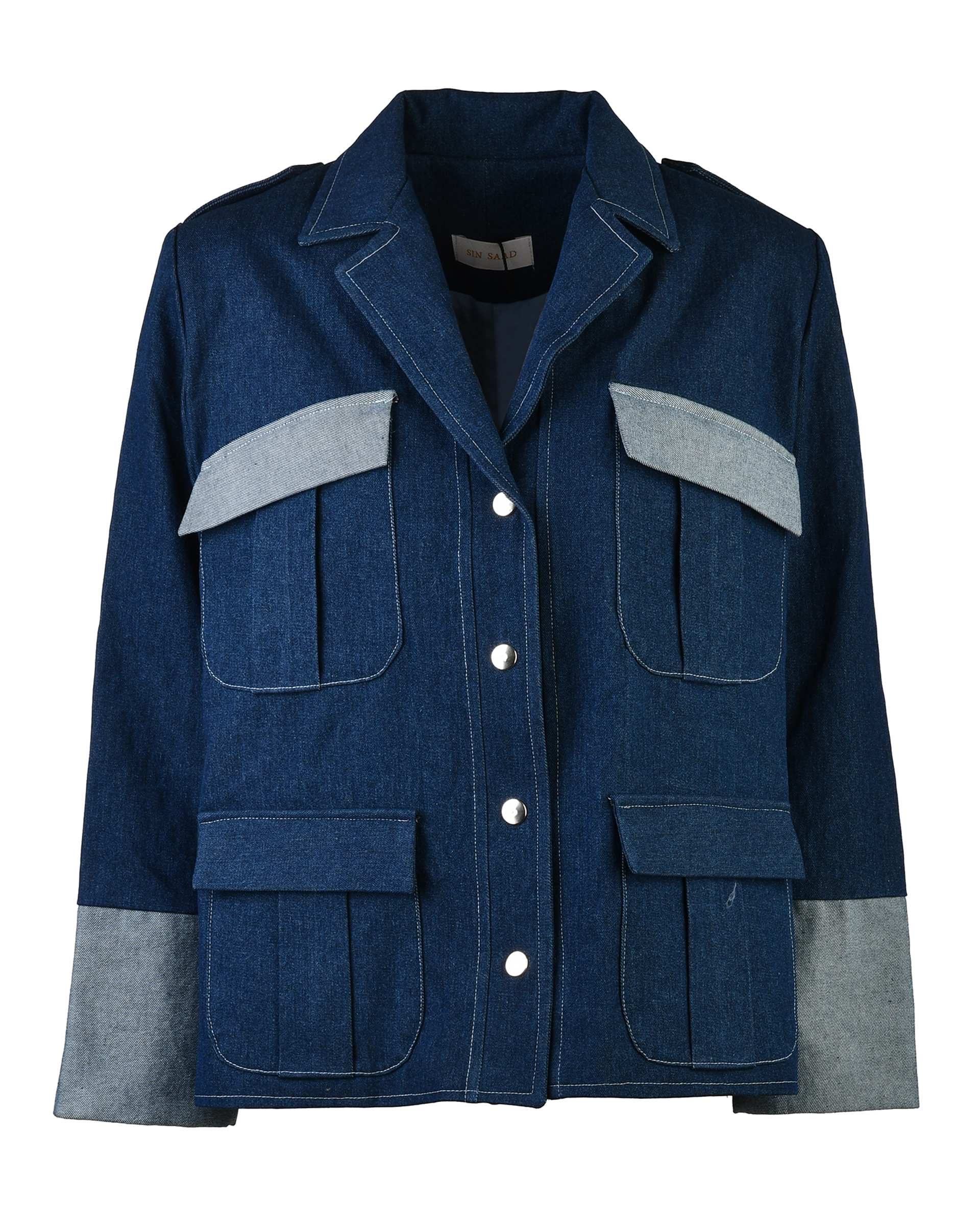 کت جین زنانه سرمه ای سین صاد Sin Saad مدل پریزاد کد 40385