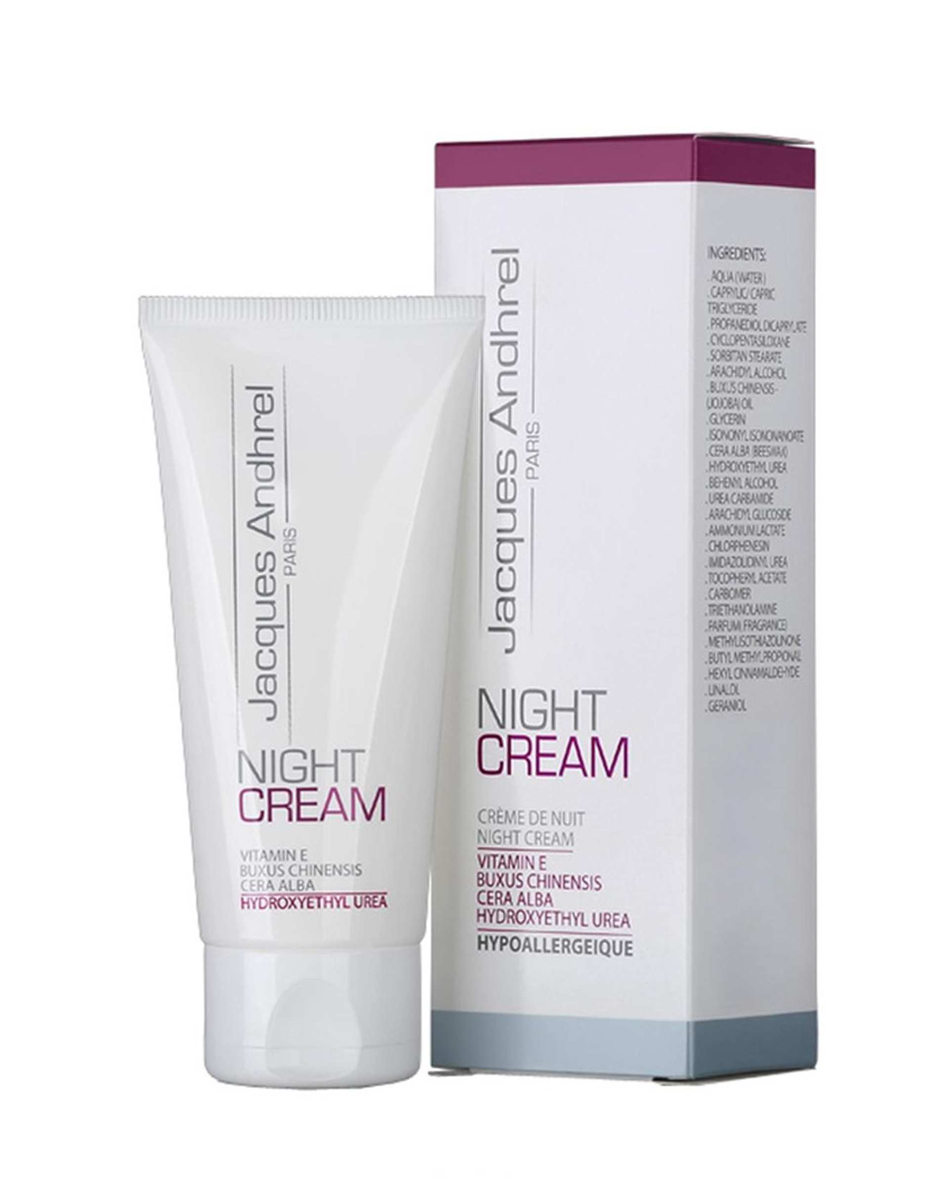 کرم شب بازسازی کننده و جوانساز پوست ژاک آندرل پاریس Jacques Andhrel Paris حجم 60ml