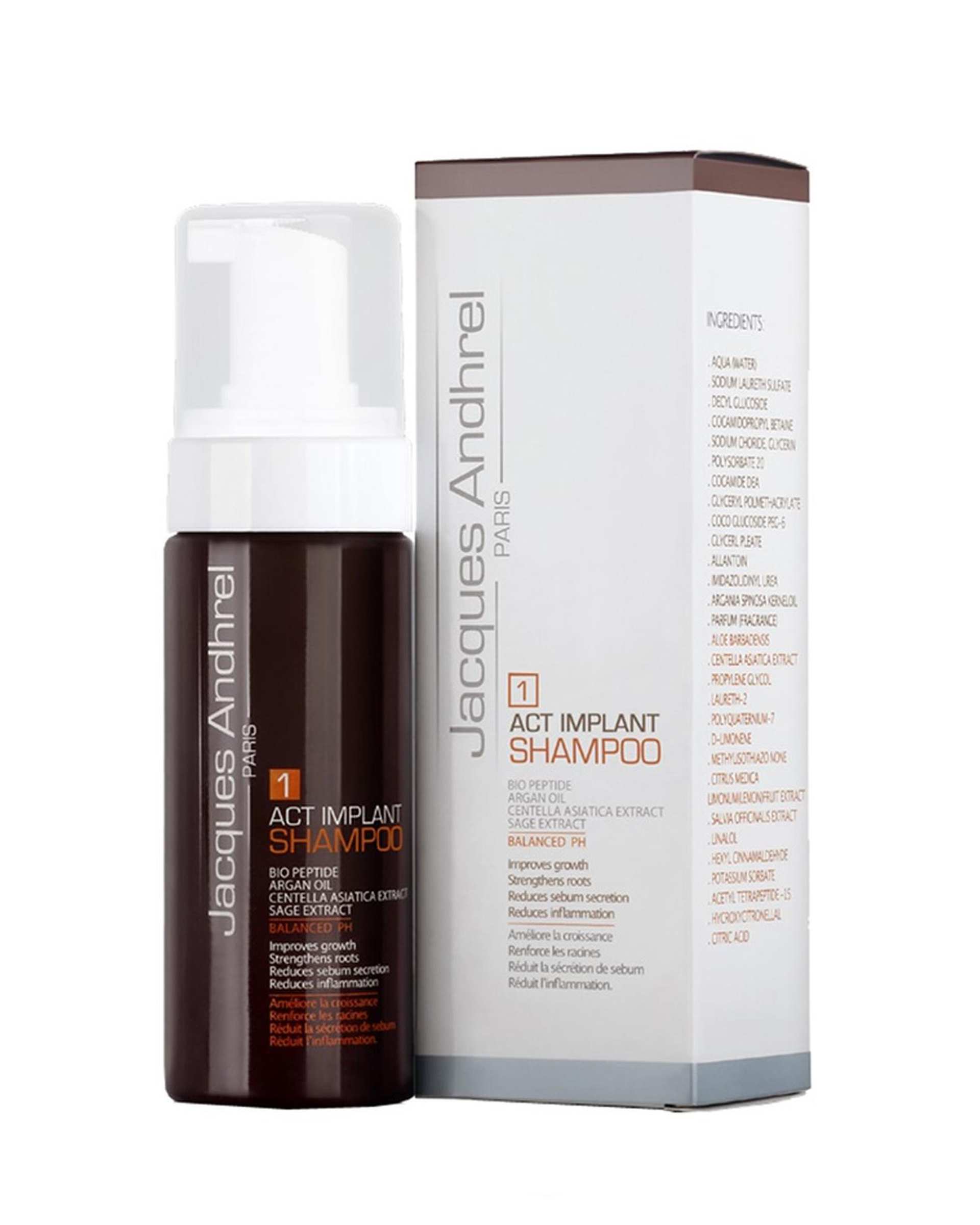 شامپو بدون سولفات ژاک آندرل پاریس Jacques Andhrel Paris مناسب موهای کاشته شده 150ml