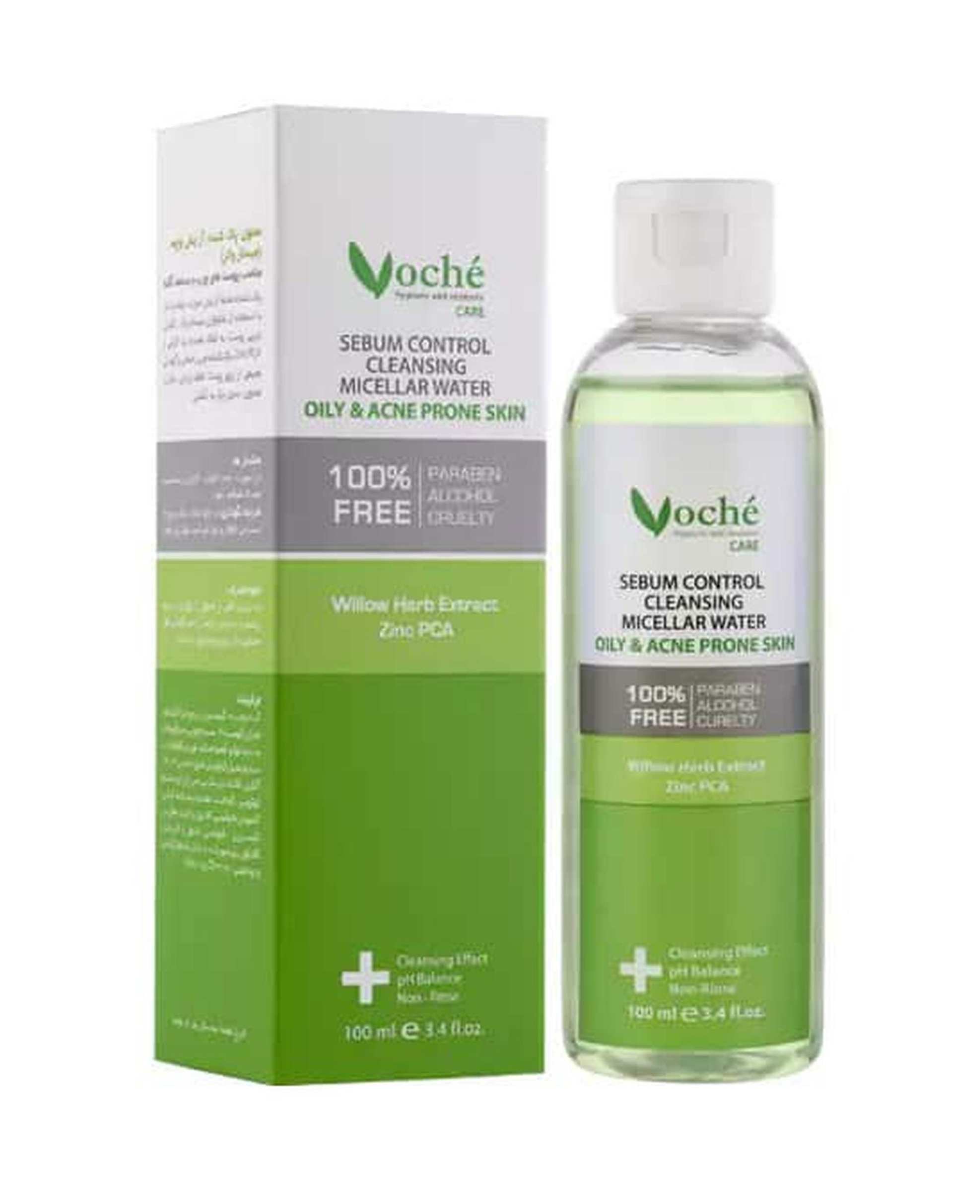 میسلار واتر وچه Voche مناسب پوست چرب و مستعد آکنه سایز مسافرتی 100ml