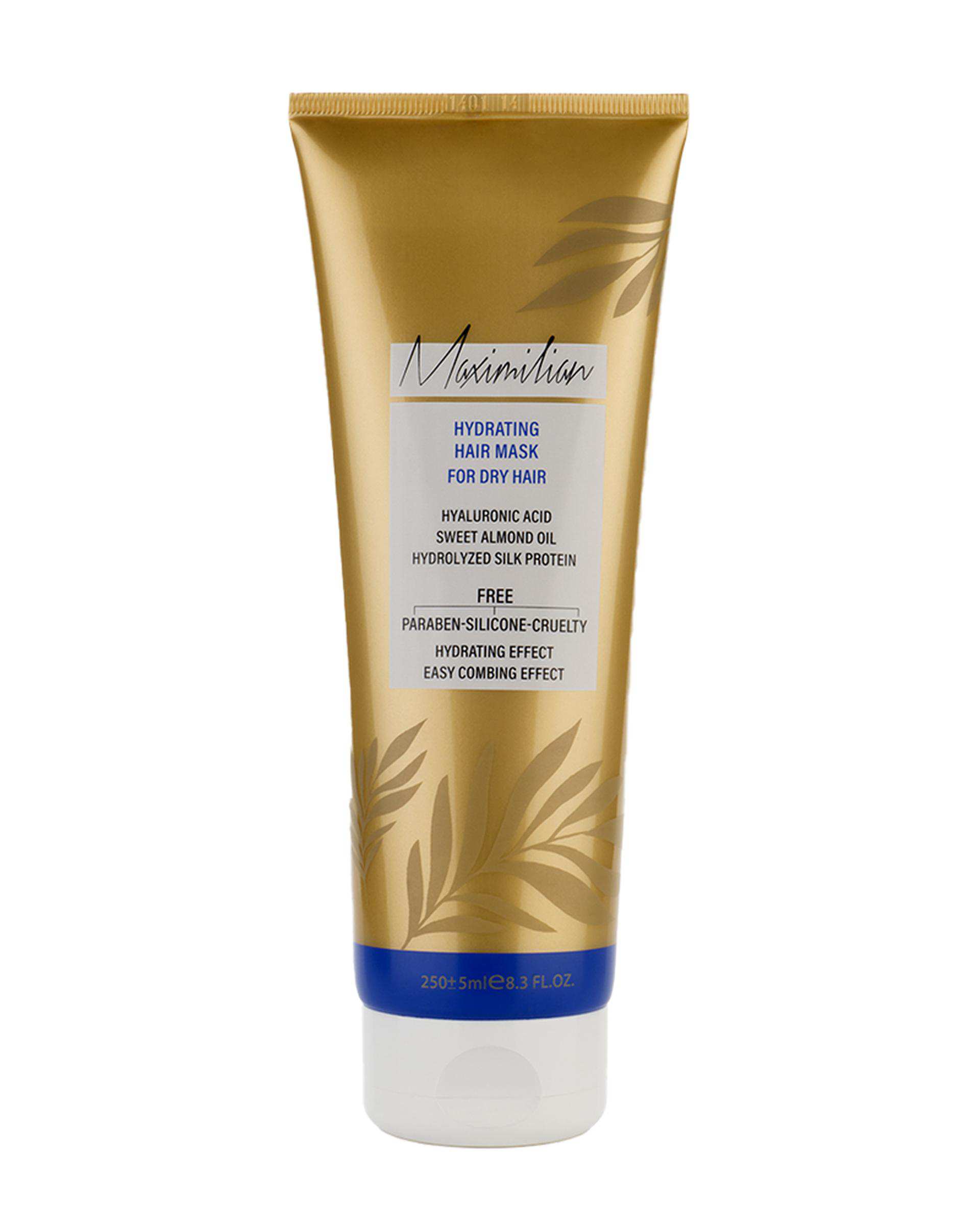 ماسک مو آبرسان فاقد سولفات بدون آبکشی ماکسیمیلیان Maximilian حاوی هیالورنیک اسید حجم 250ml