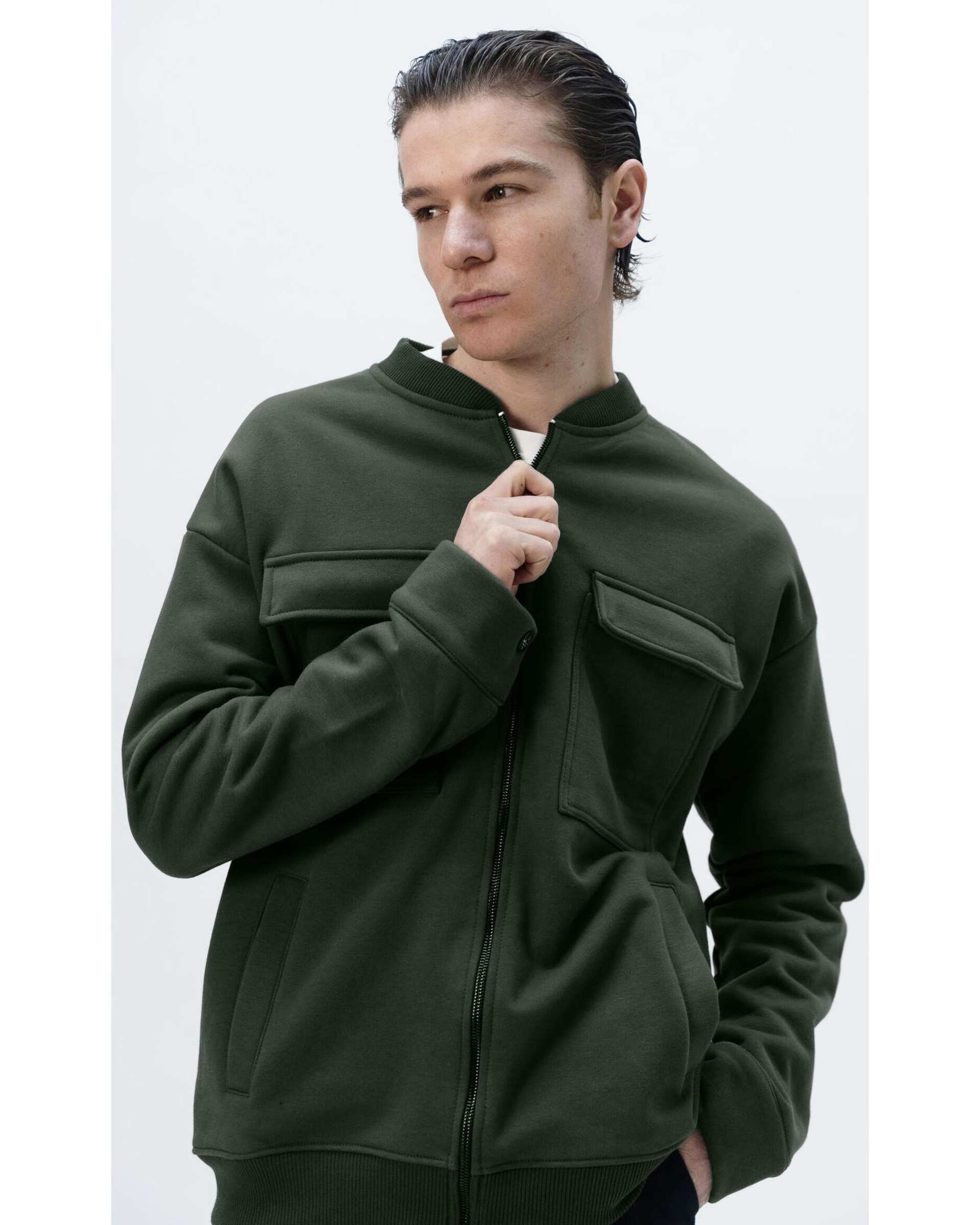 بامبر جکت مردانه سبز تیره نفیر ور Nafir Wear کد61160