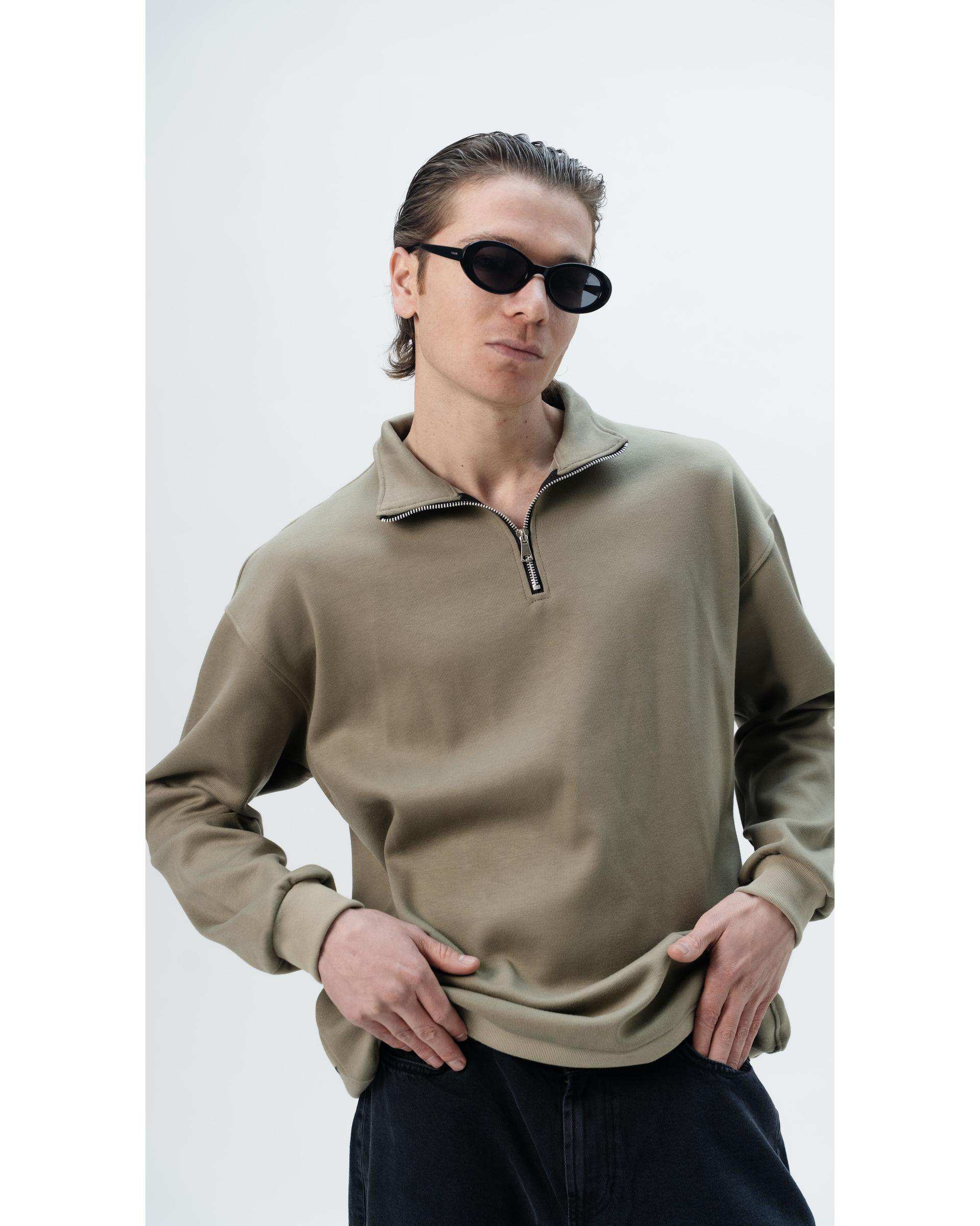 سویشرت مردانه نیم زیپ سدری نفیر ور Nafir Wear کد 52010