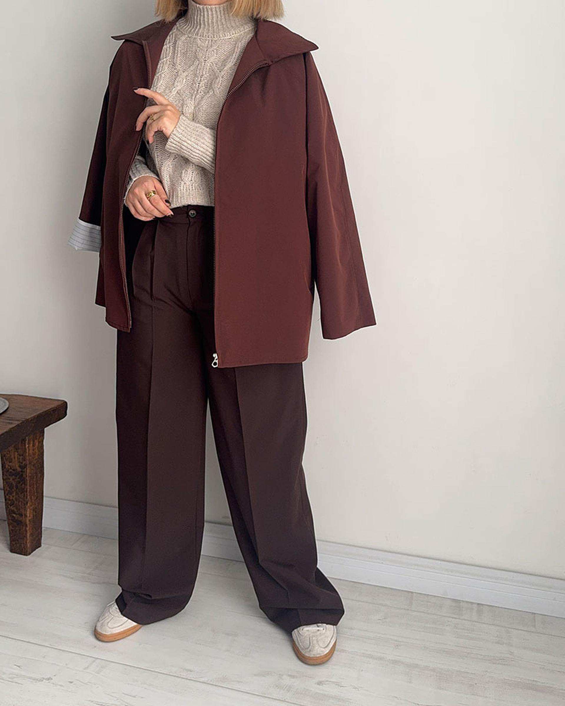 ترنچ کت زنانه قهوه ای نگار ندایی Negar Nedaei مدل fly