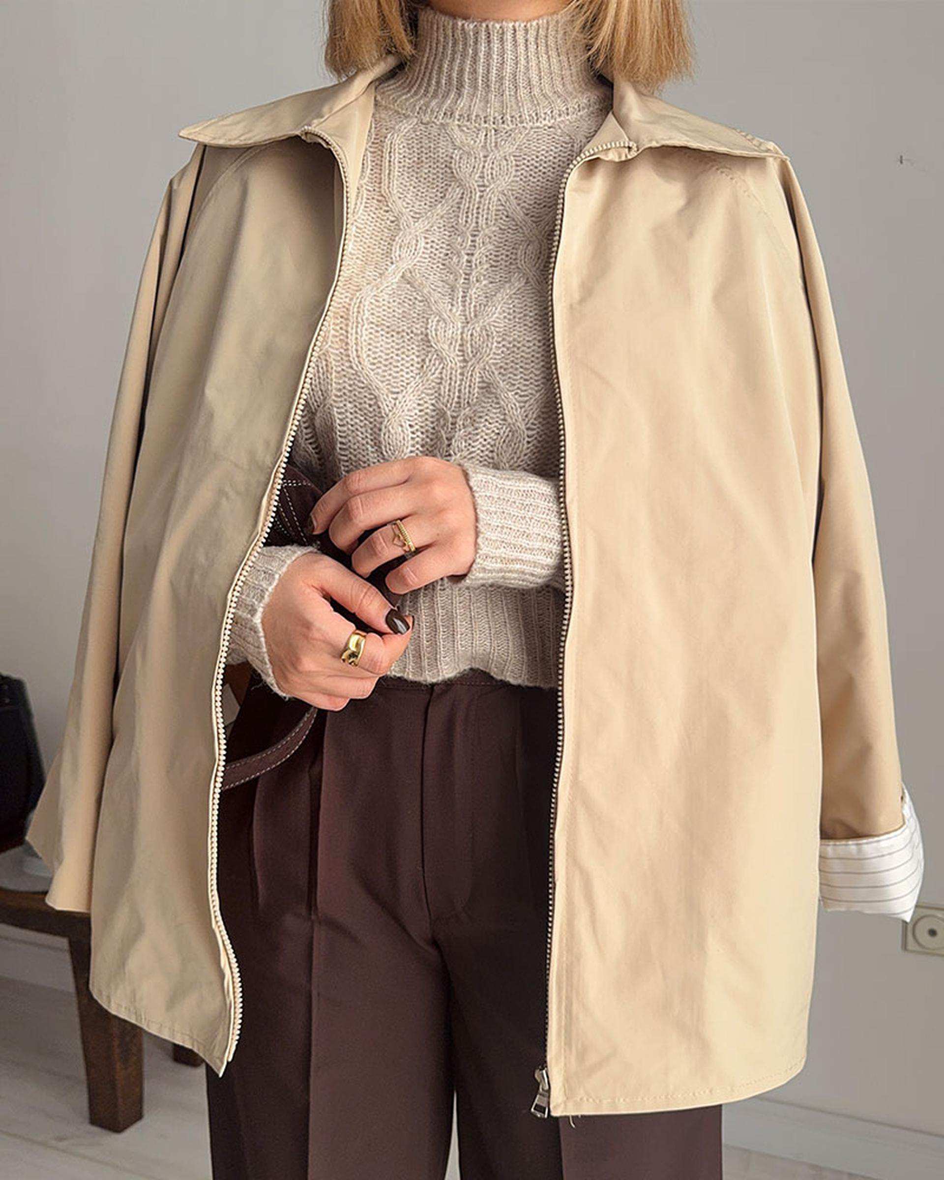 ترنچ کت زنانه کرم نگار ندایی Negar Nedaei مدل fly