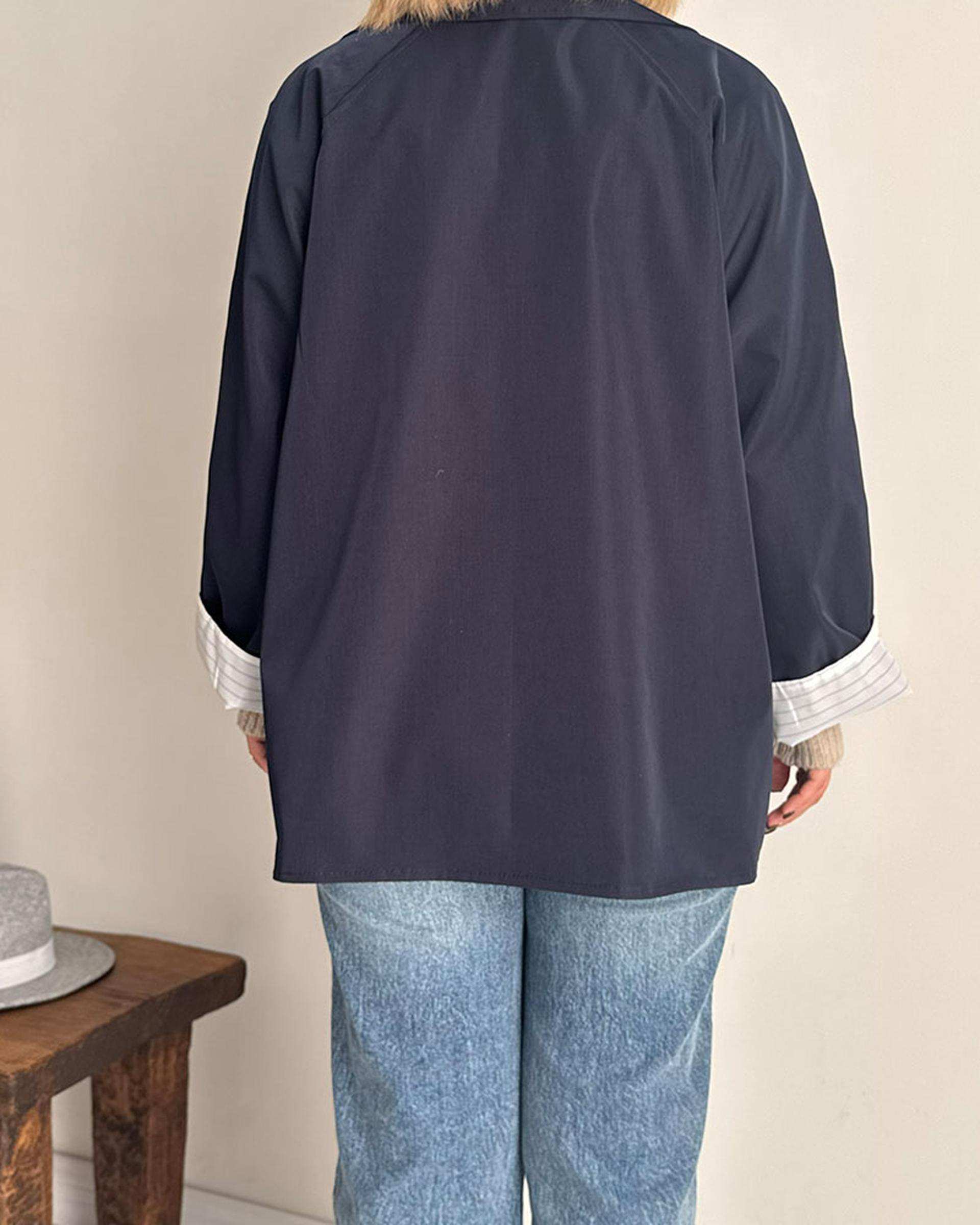 ترنچ کت زنانه سرمه ای نگار ندایی Negar Nedaei مدل fly