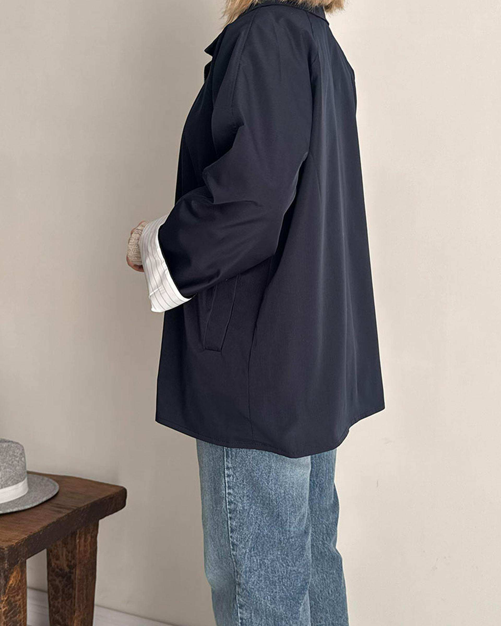 ترنچ کت زنانه سرمه ای نگار ندایی Negar Nedaei مدل fly