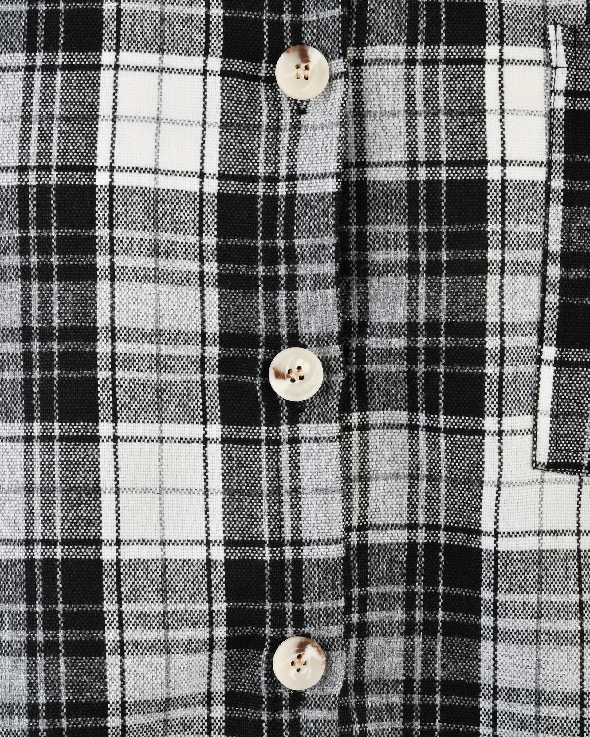 شومیز زنانه کشمیر چهارخانه طوسی مشکی کد 340