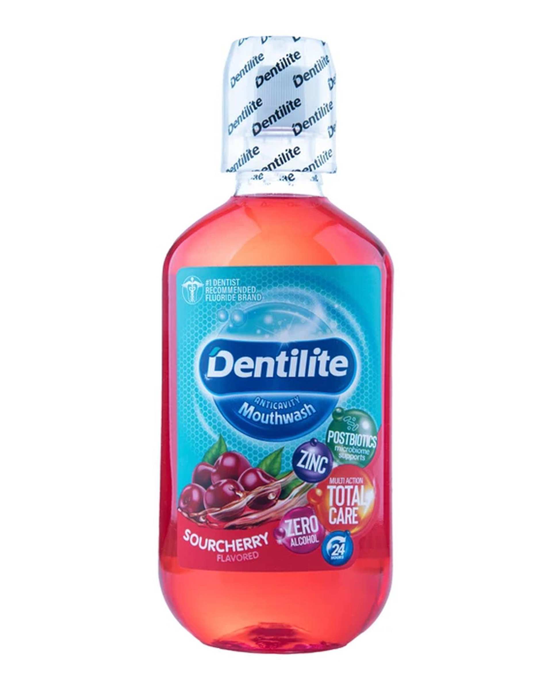 دهانشویه کامل دنتیلایت Dentilite با طعم آلبالو حجم 500ml