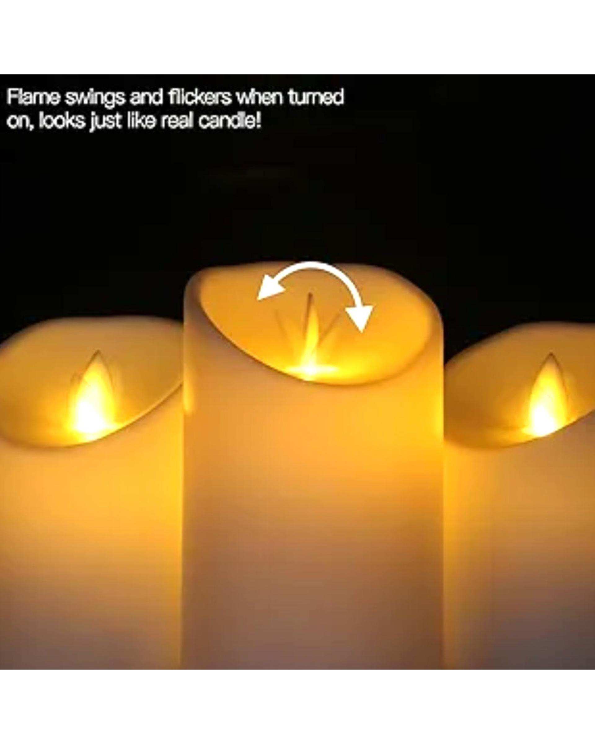 شمع ال ای دی مدل شعله متحرک کد 11 مجموعه 2 عددی