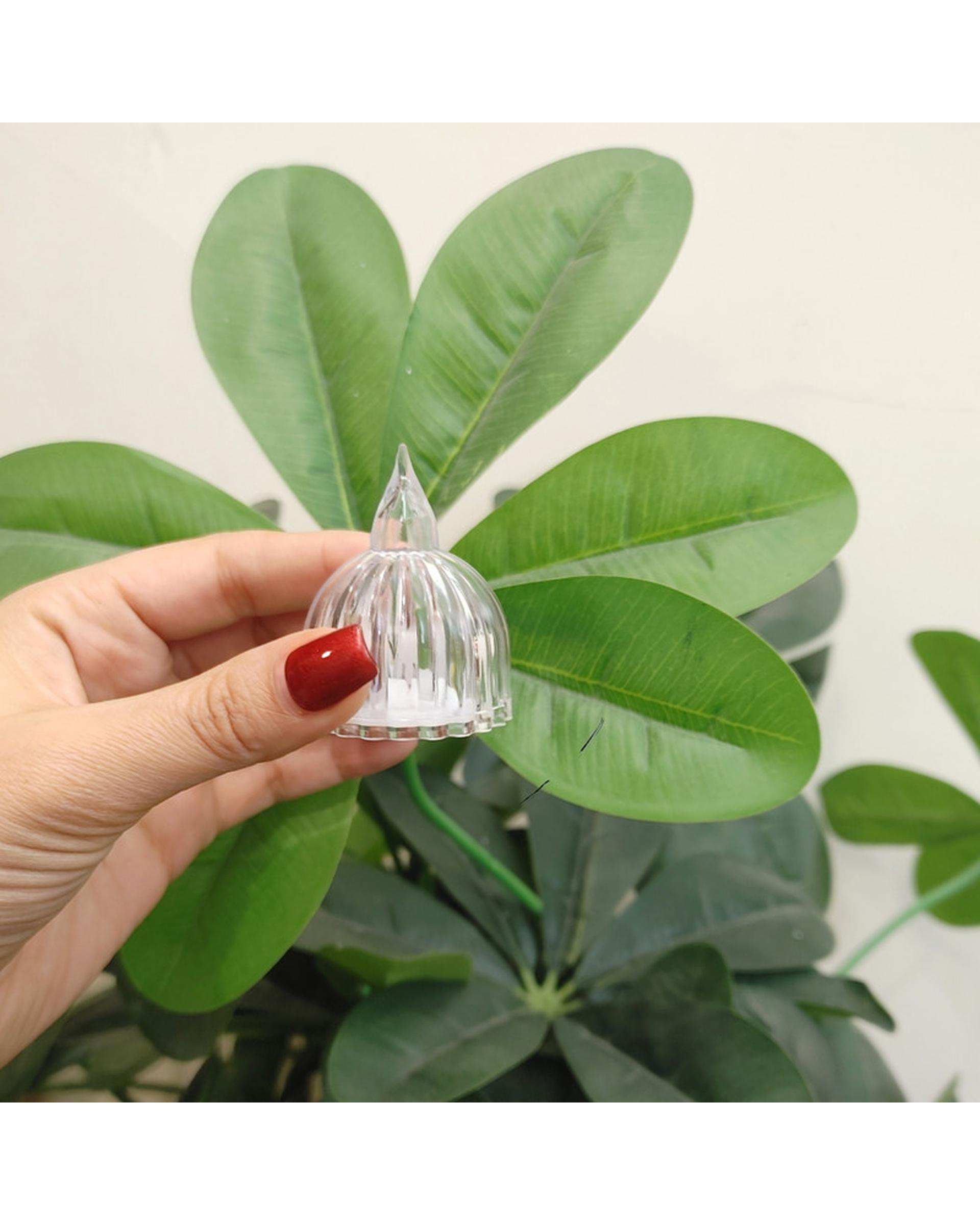 شمع ال ای دی مدل کریستالی شفاف طرح SUN مجموعه 2 عددی