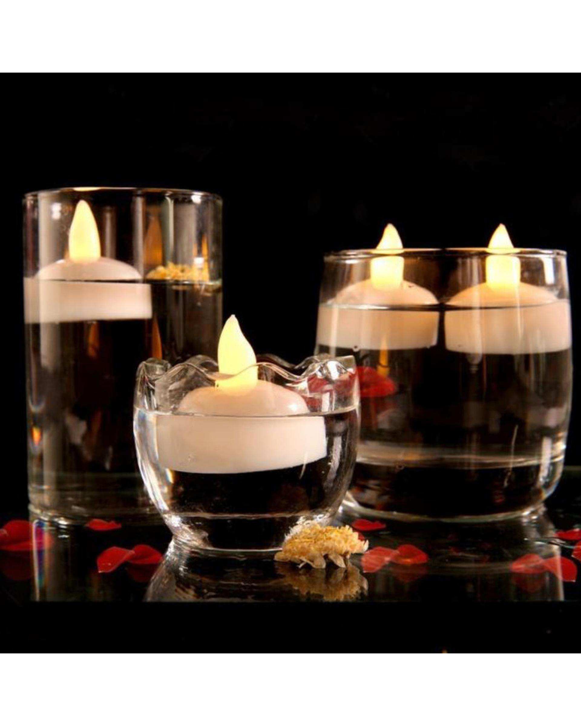 شمع ال ای دی شناور مدل Floating مجموعه 2 عددی