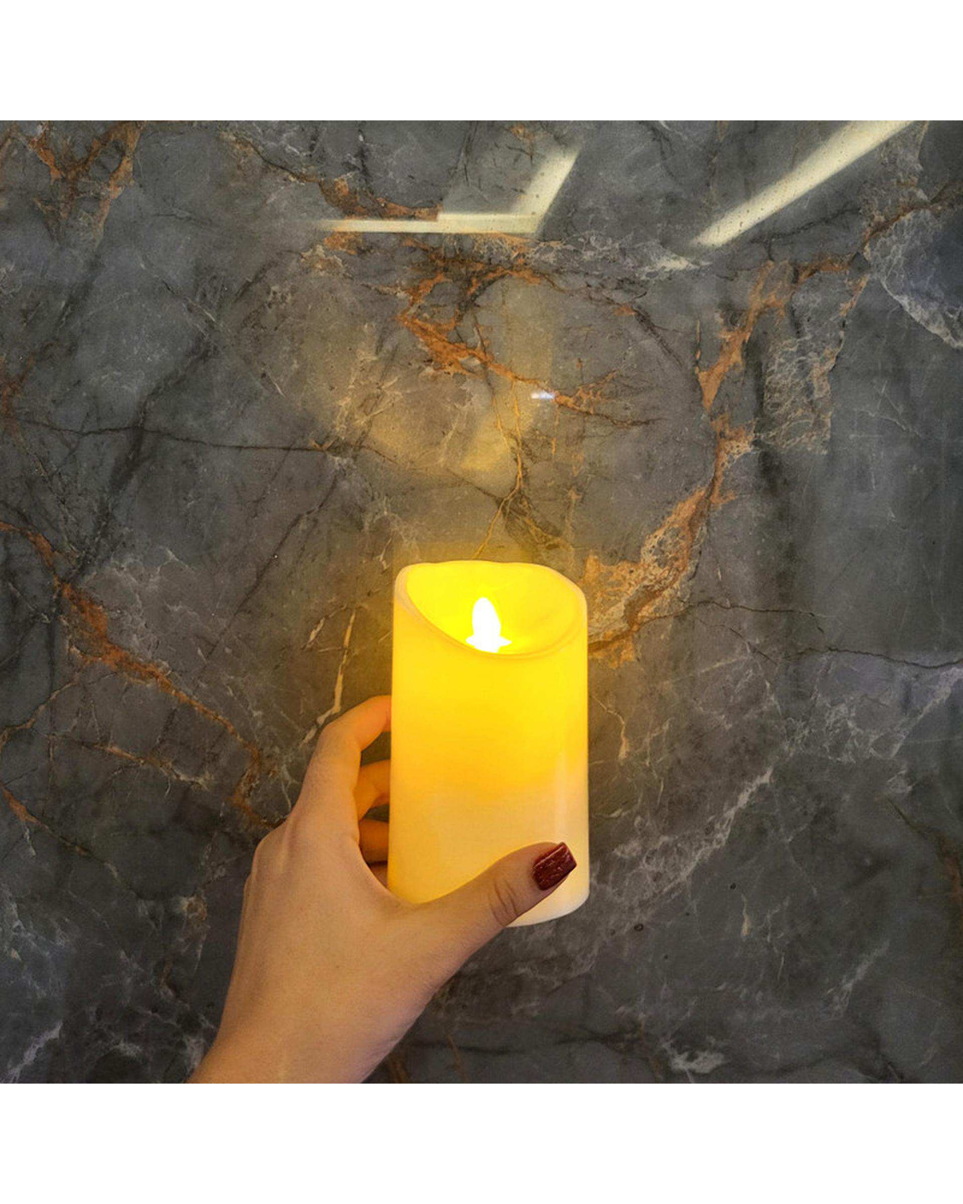 شمع ال ای دی مدل شعله متحرک کد 12 مجموعه 2 عددی