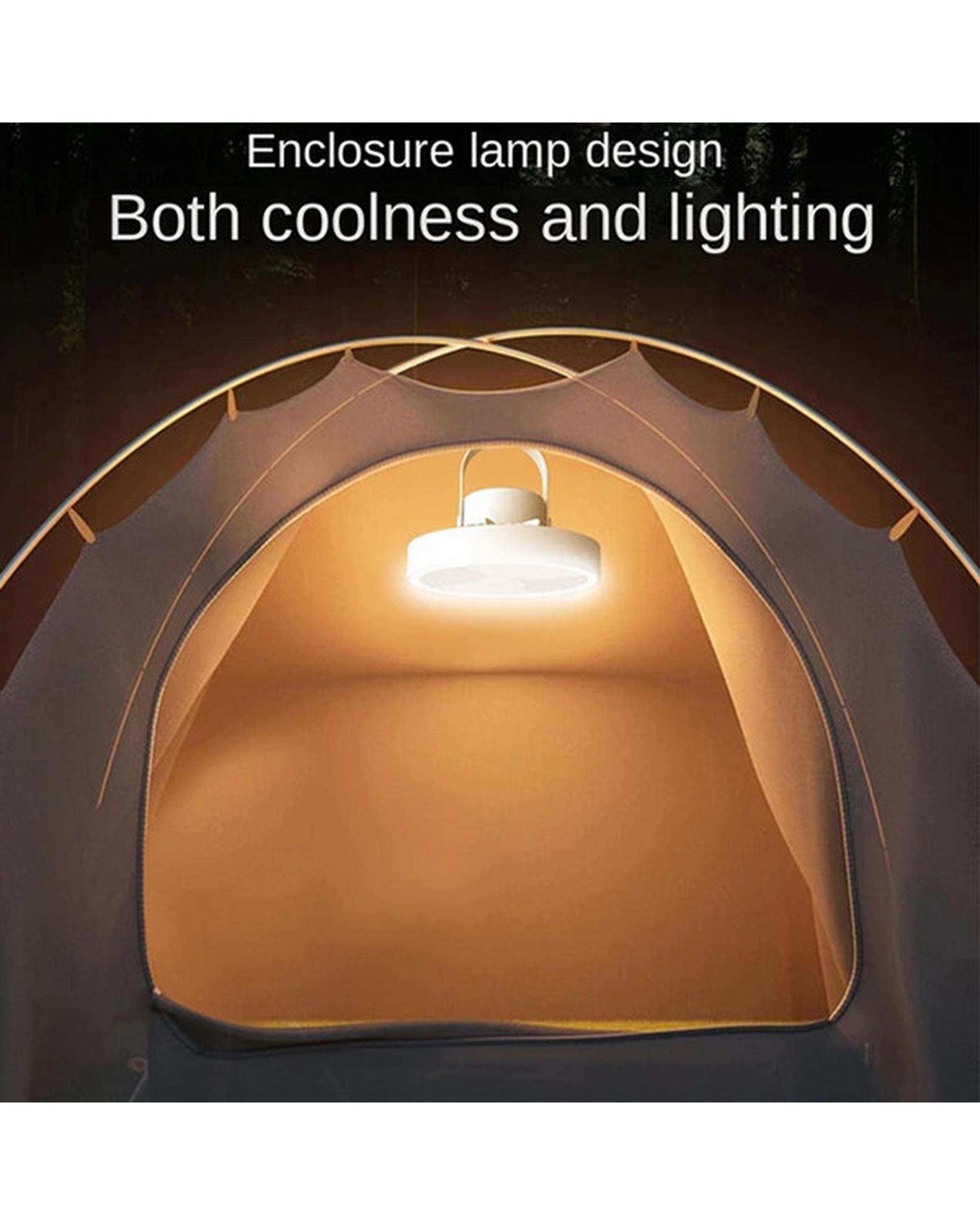 پنکه رومیزی شارژی مدل ال ای دی دار کد RY-2301