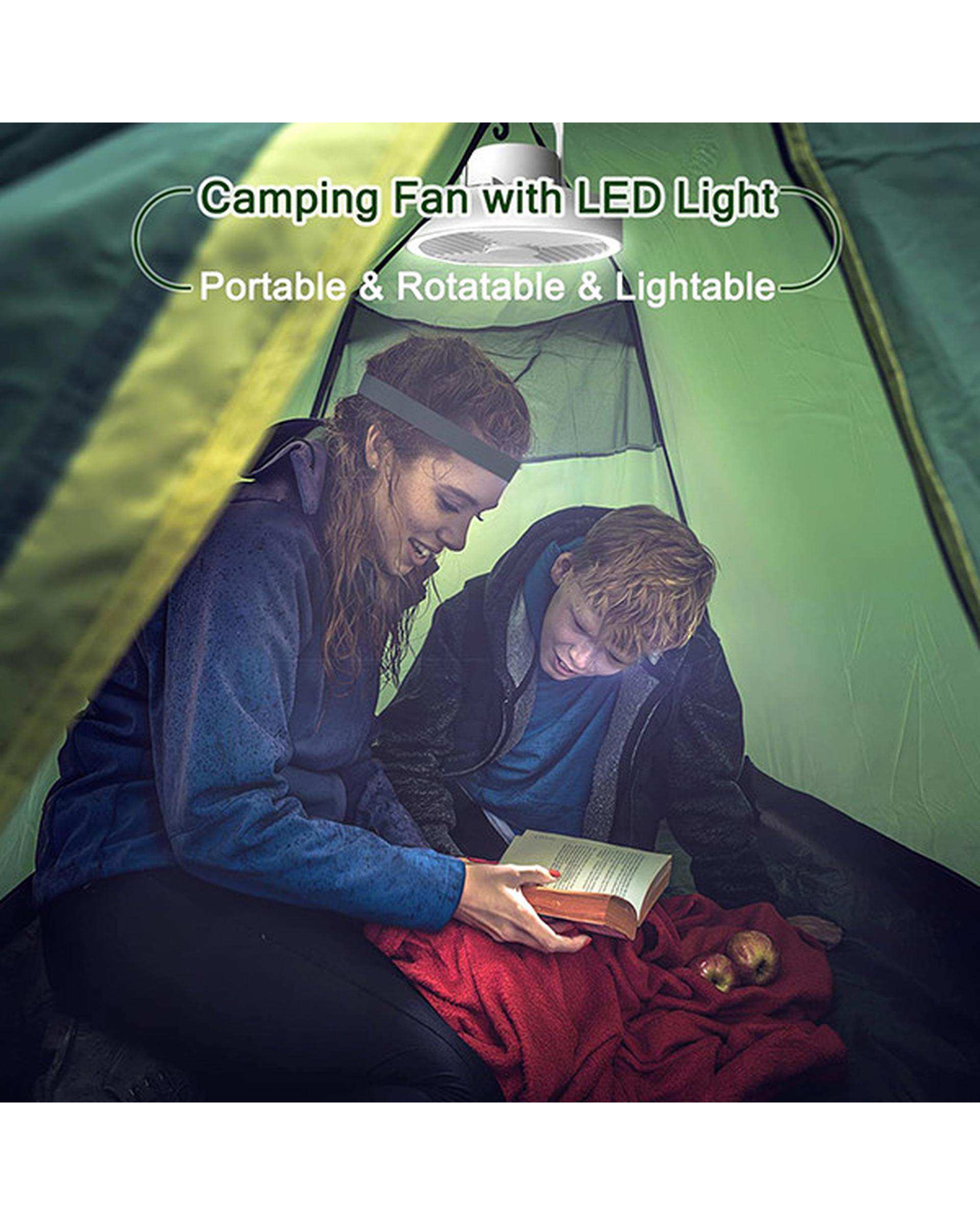 پنکه رومیزی شارژی مدل ال ای دی دار کد RY-2301