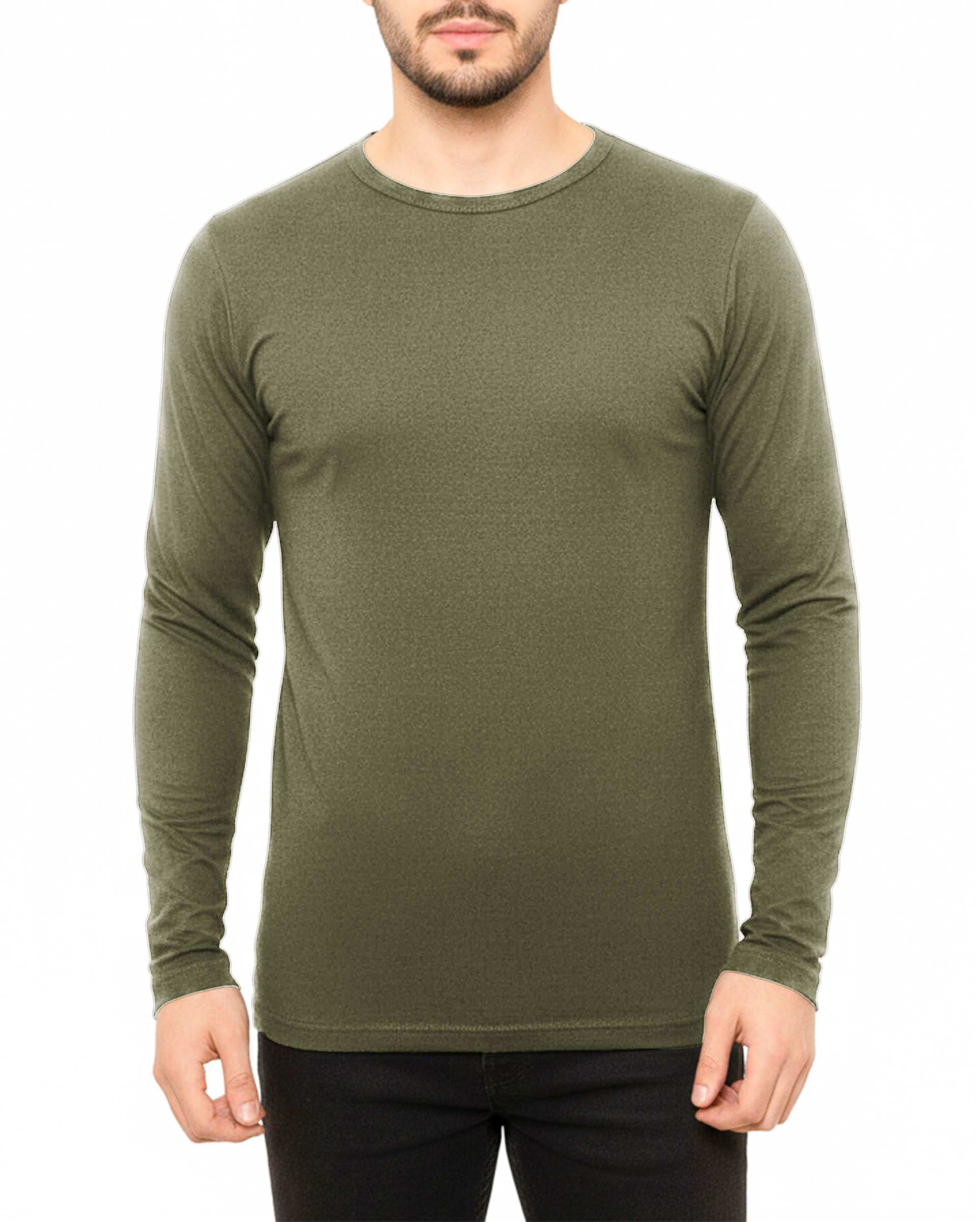 تی شرت مردانه آستین بلند سبز سدری آماهی Amahi کد ATLYS9