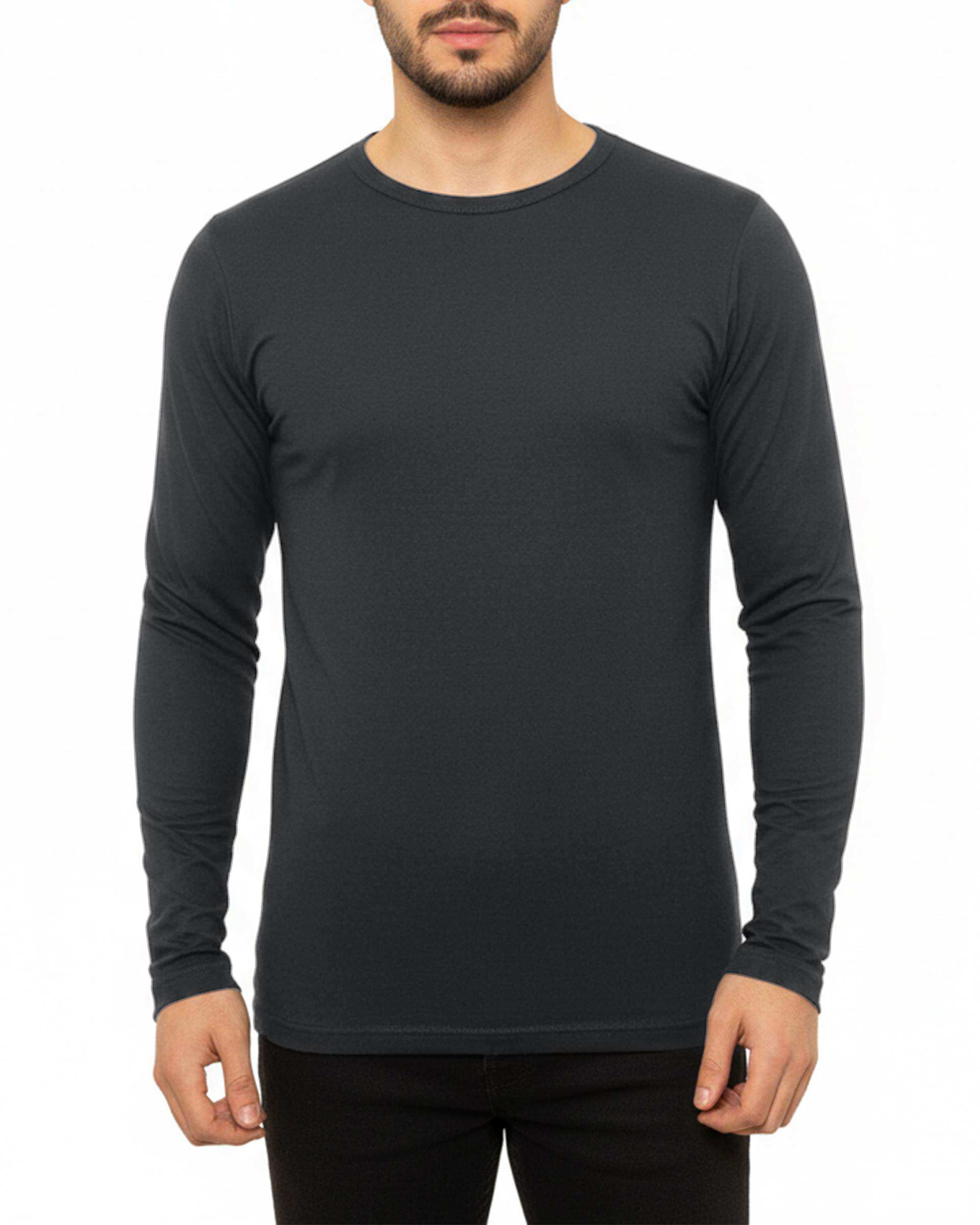 تیشرت مردانه آستین بلند طوسی تیره آماهی Amahi کد ATLYS9