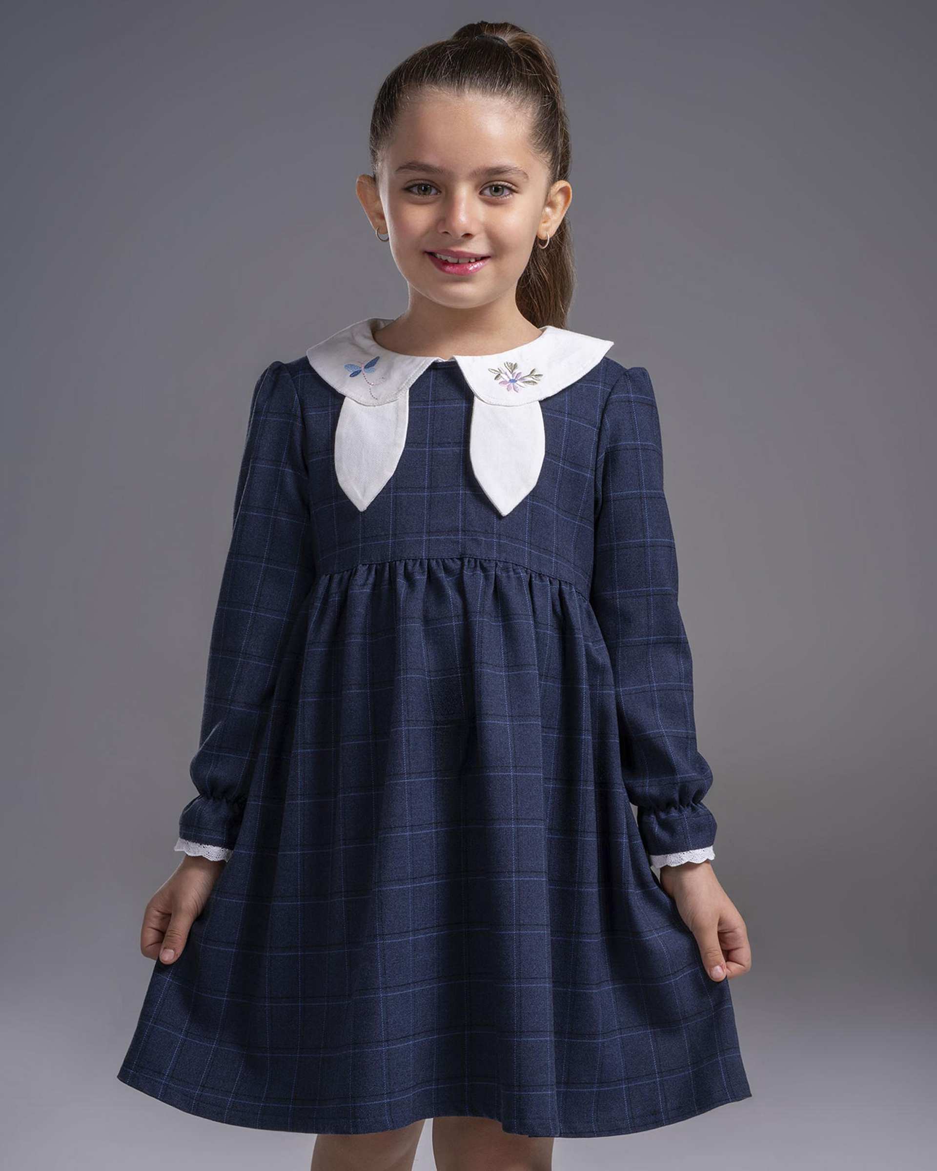 پیراهن دخترانه سرمه ای ملورینا Melorina کد 42133