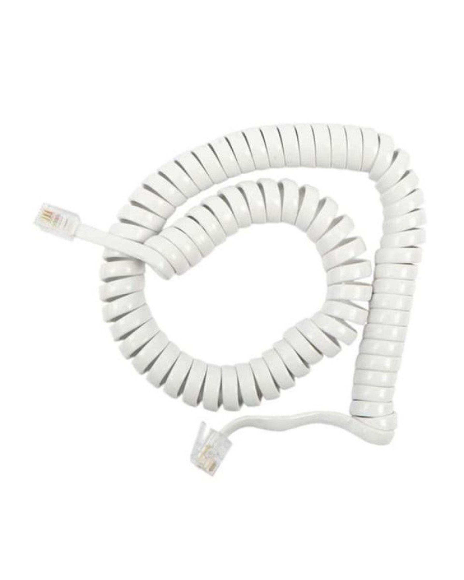 کابل فنری تلفن سفید مدل QS