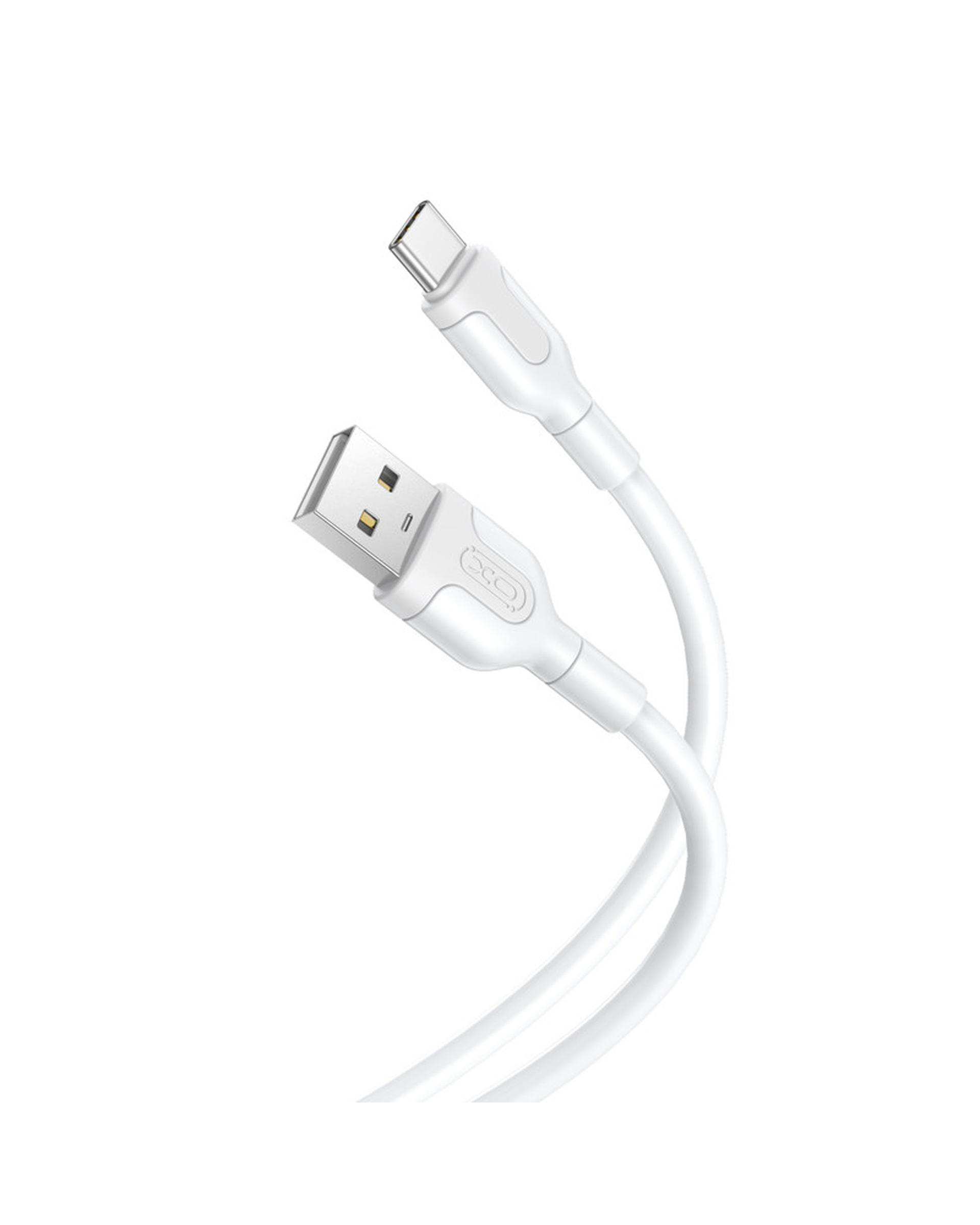 کابل تبدیل USB به usb-c سفید ایکس او XO مدل NB212 طول 1 متر