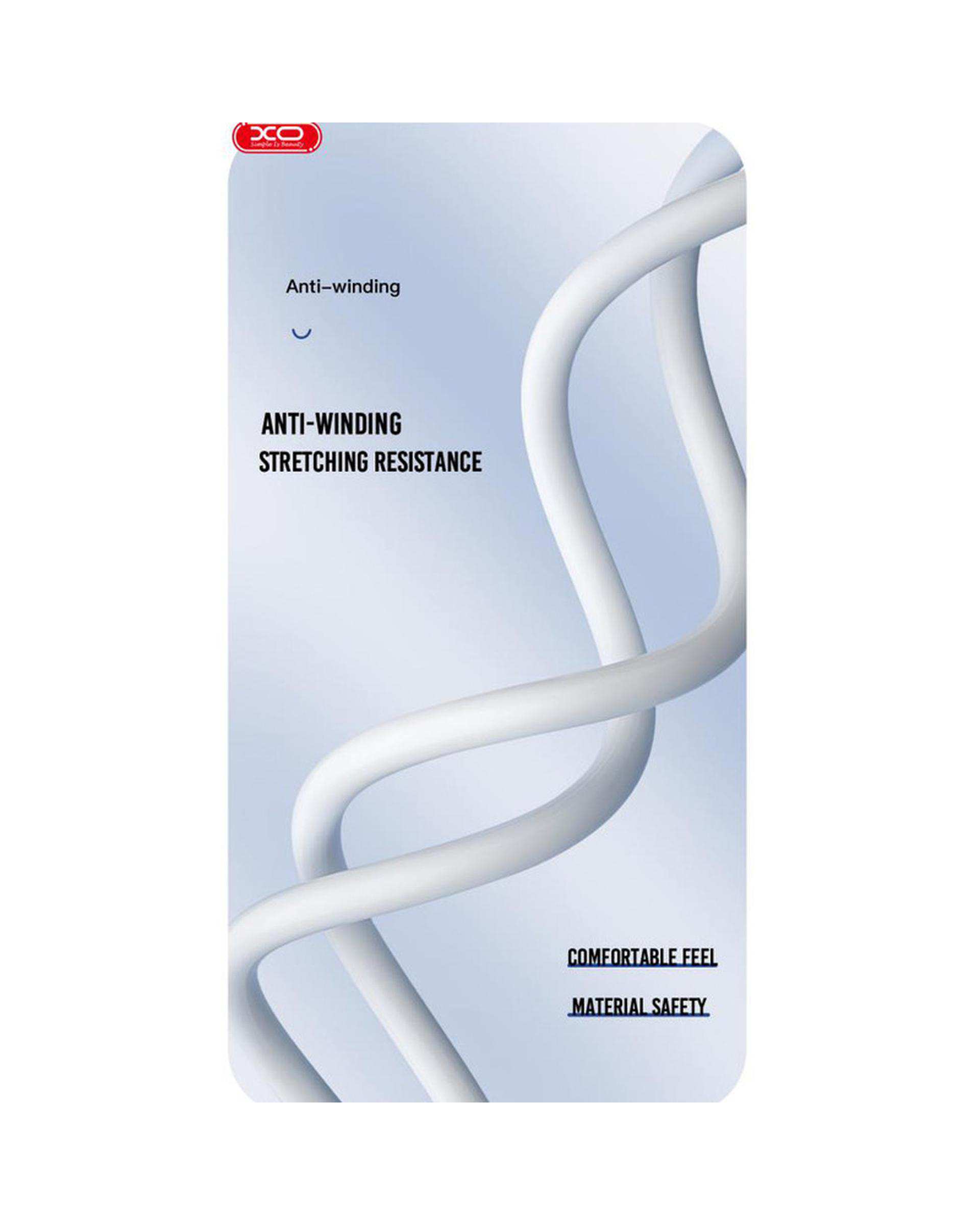 کابل تبدیل USB به usb-c سفید ایکس او XO مدل NB212 طول 1 متر