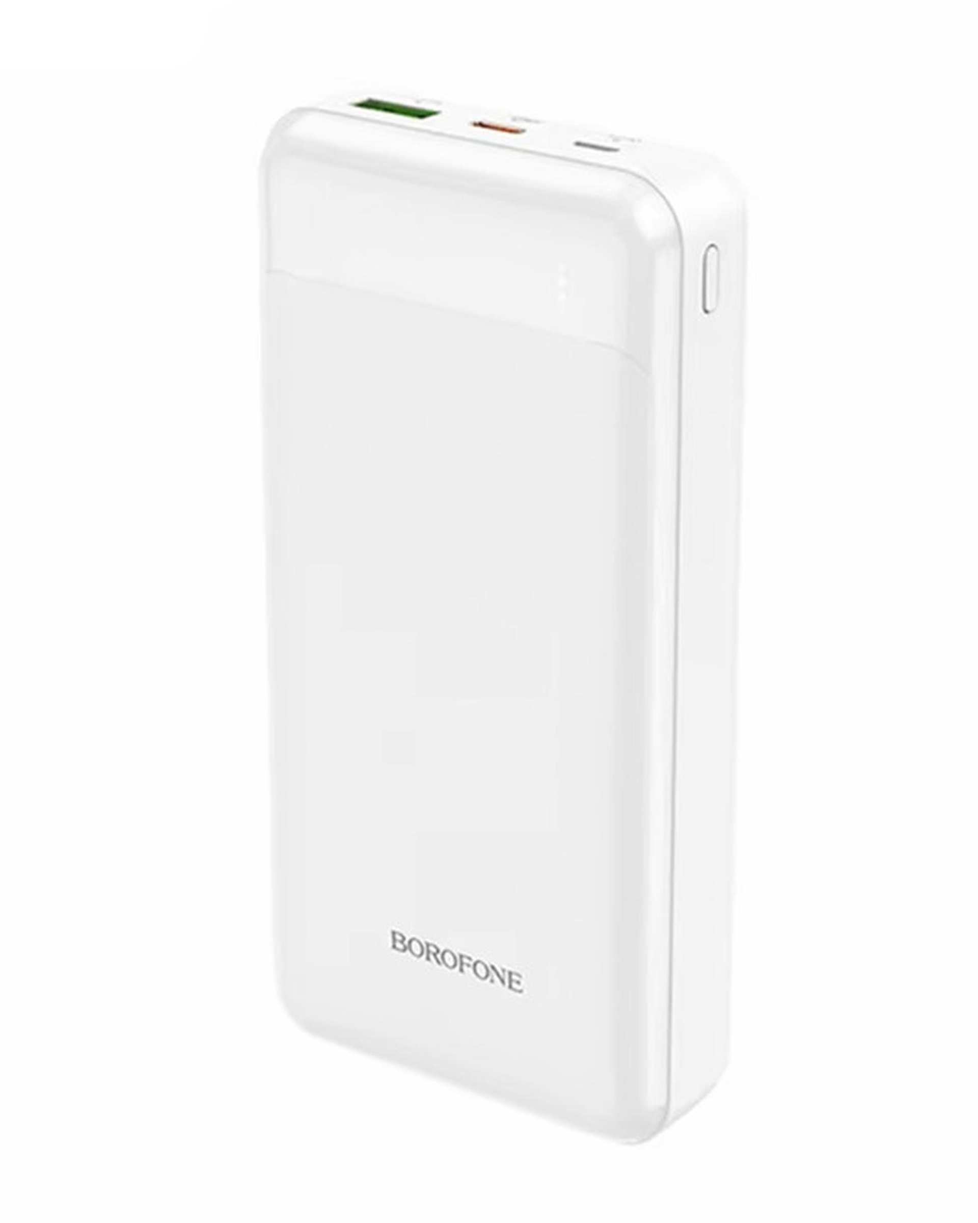 پاوربانک سفید بروفون Borofone مدل BJ19A 20WPD+QC3.0 ظرفیت 20000 میلی آمپر ساعت