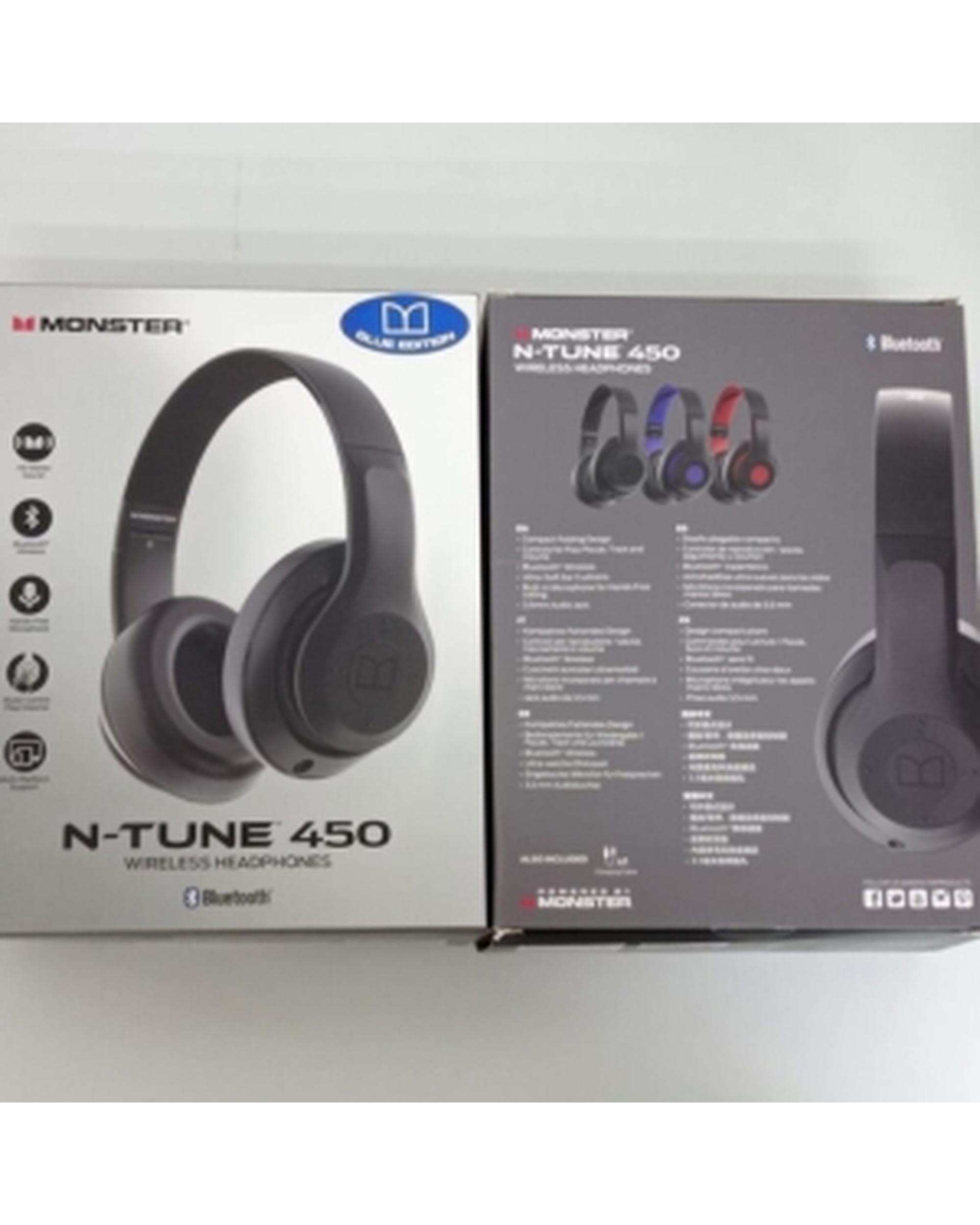 هدفون بلوتوثی مشکی مانستر مدل N-Tune450