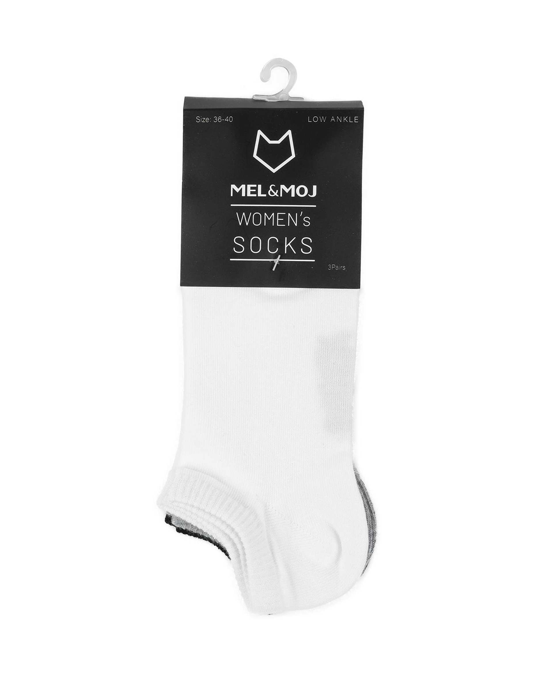 جوراب زنانه مچی مل اند موژ Mel & Moj کد W08923 بسته 3 عددی