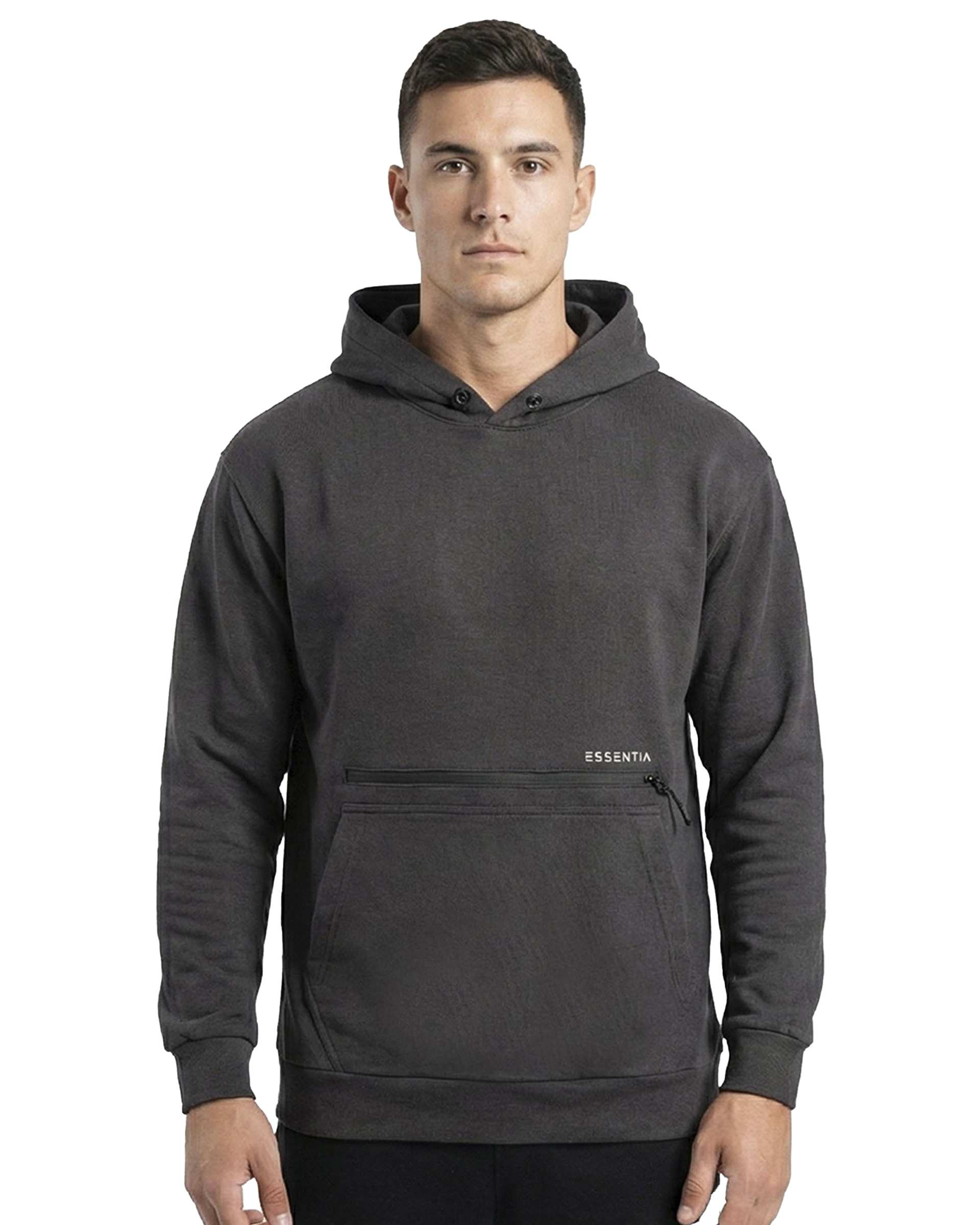 هودی ورزشی مردانه دودی تیره مل اند موژ Mel & Moj کد M09126