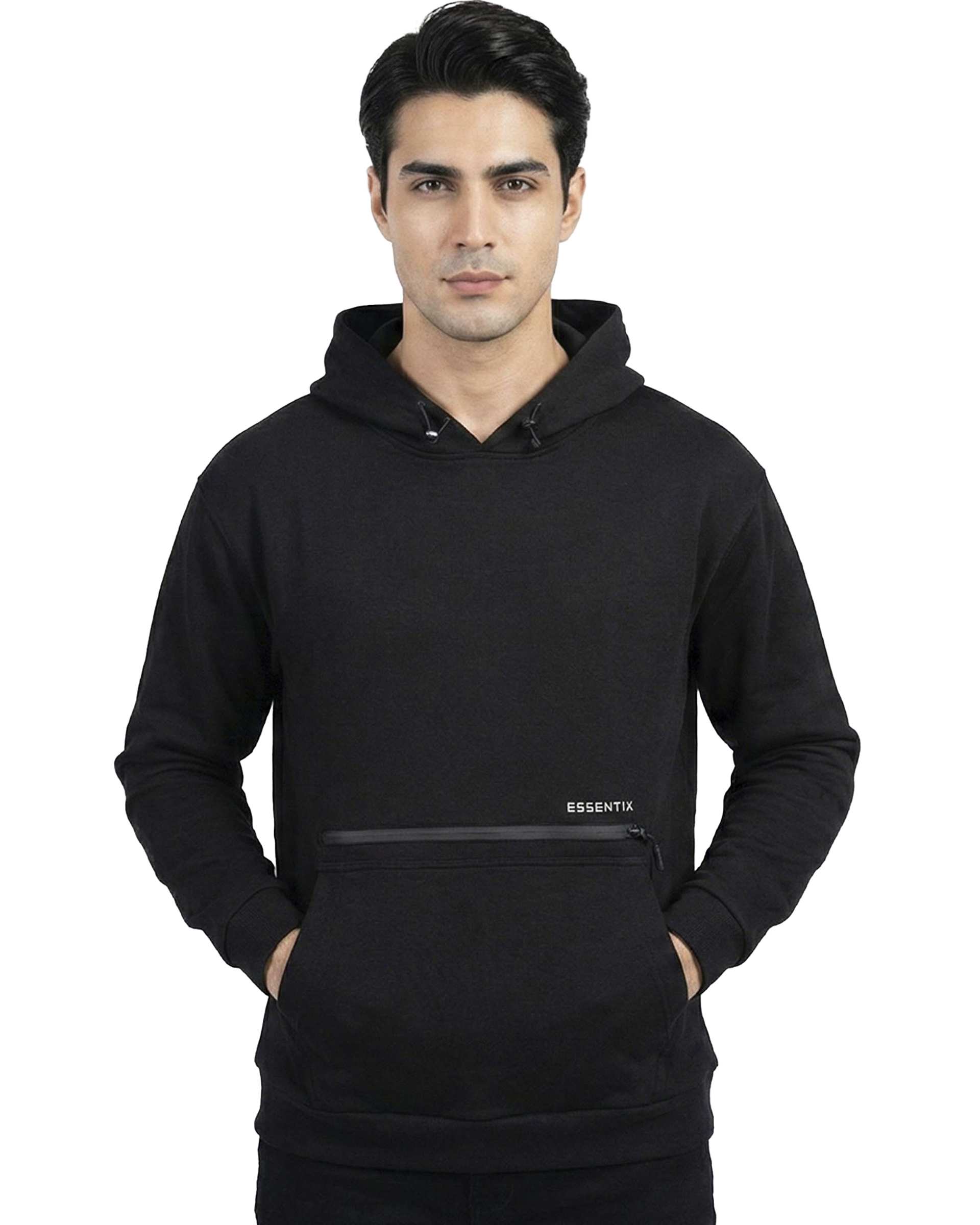 هودی ورزشی مردانه مشکی مل اند موژ Mel & Moj کد M09126