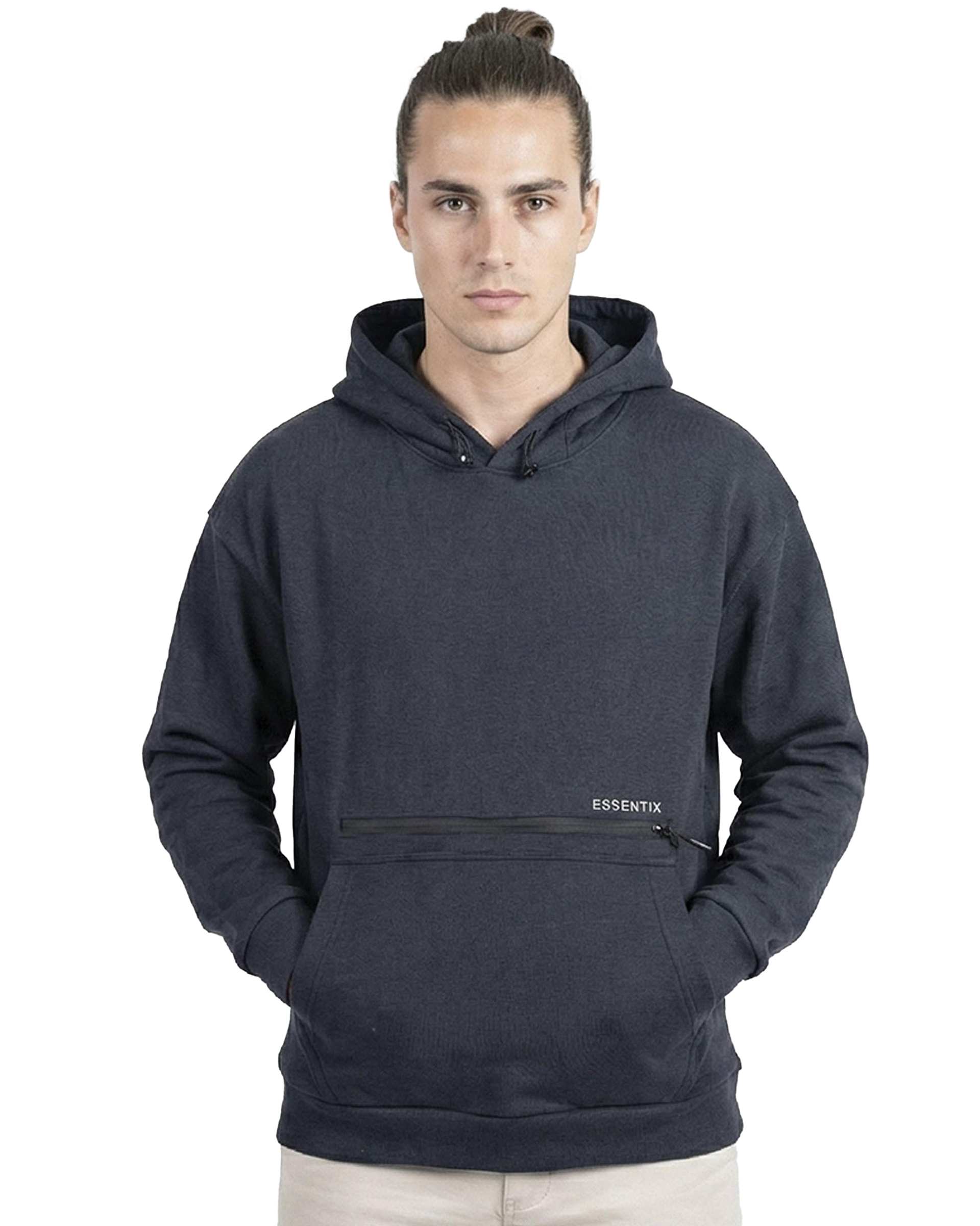 هودی ورزشی مردانه طوسی تیره مل اند موژ Mel & Moj کد M09126