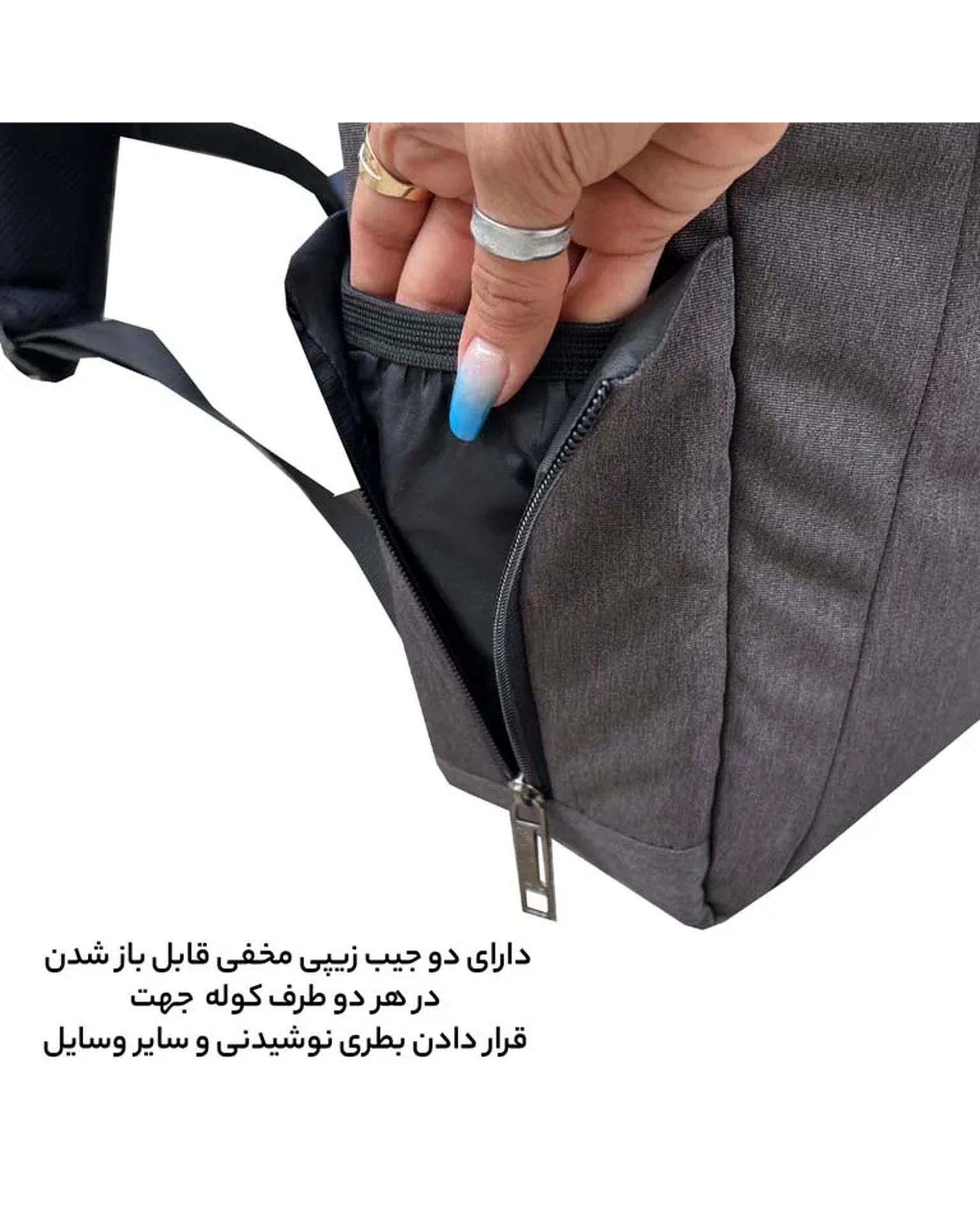 کوله پشتی طوسی قهوه ای فوروارد Forward مدل FCLT6501