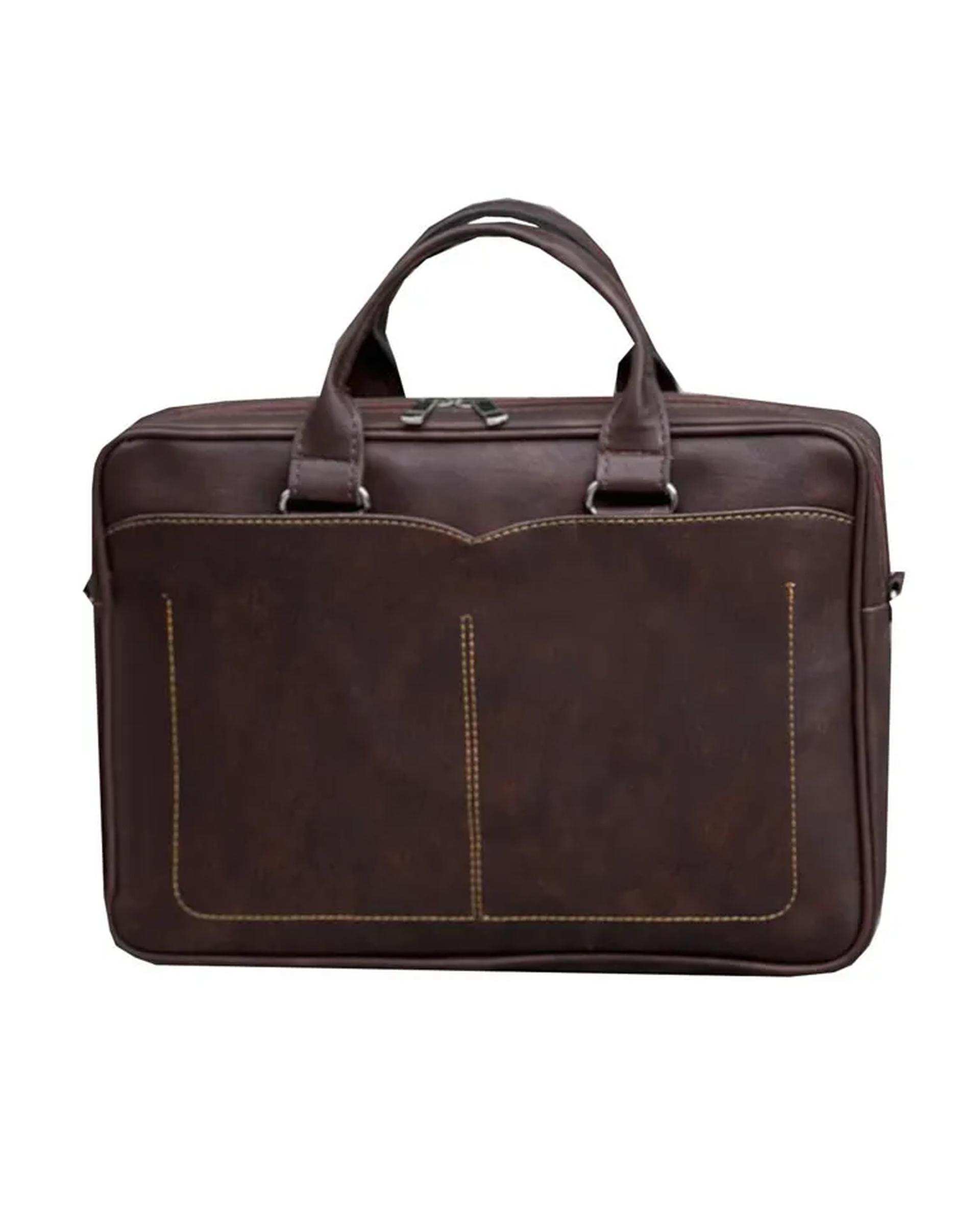 کیف اداری مردانه قهوه ای مدل MT004
