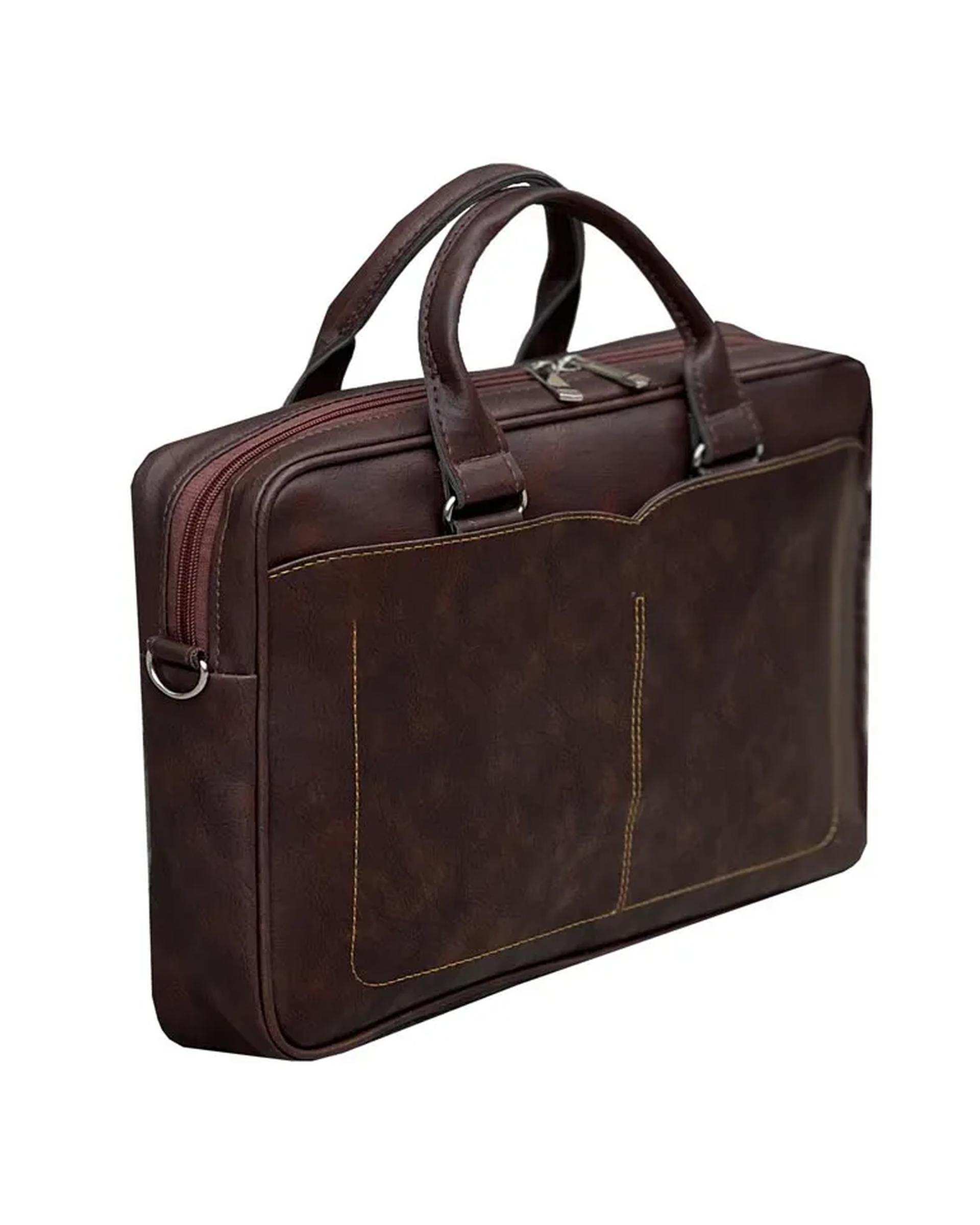 کیف اداری مردانه قهوه ای مدل MT004