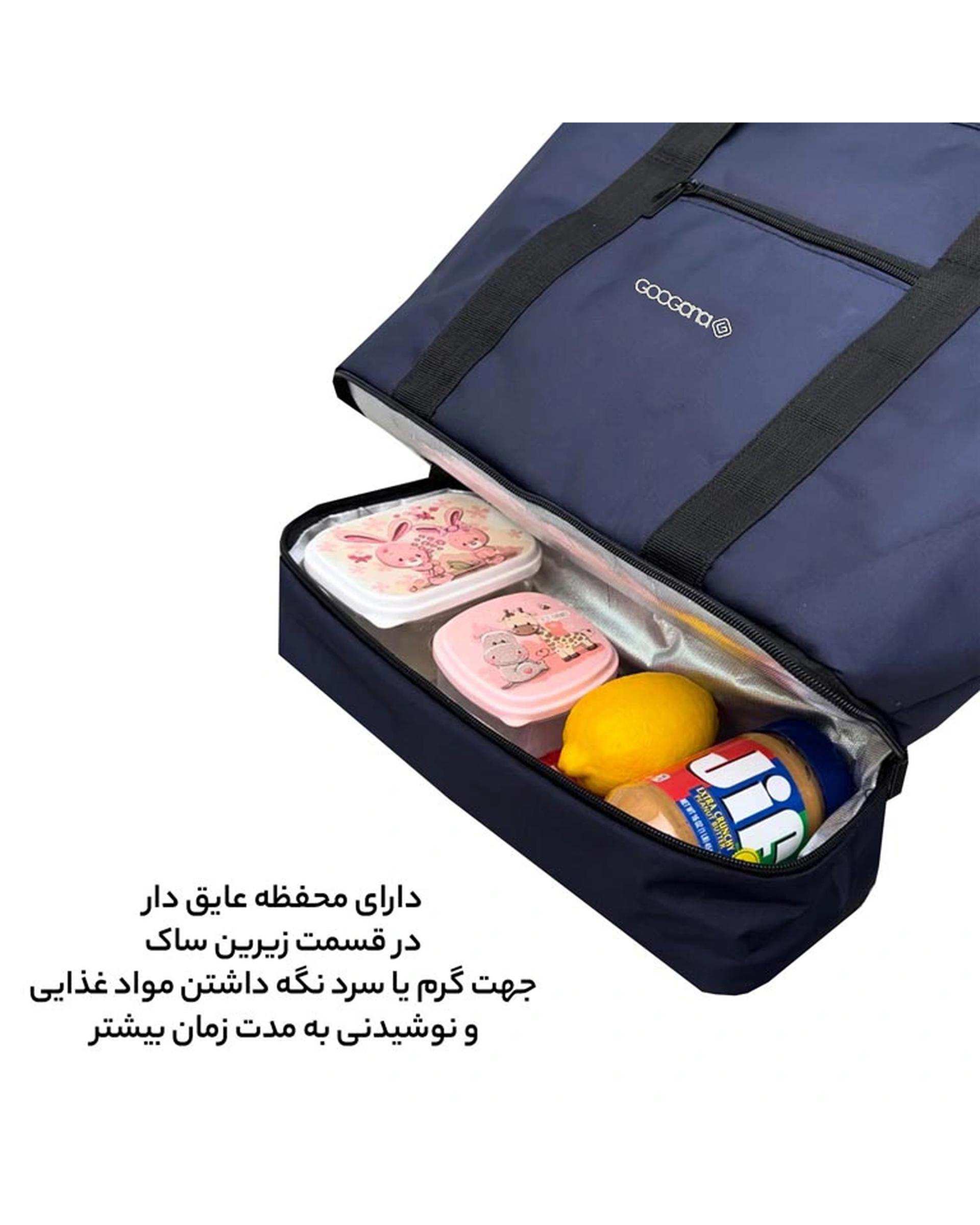 ساک مسافرتی عایق دار سرمه ای گوگانا Googana مدل GOOG99035 HOT COLD