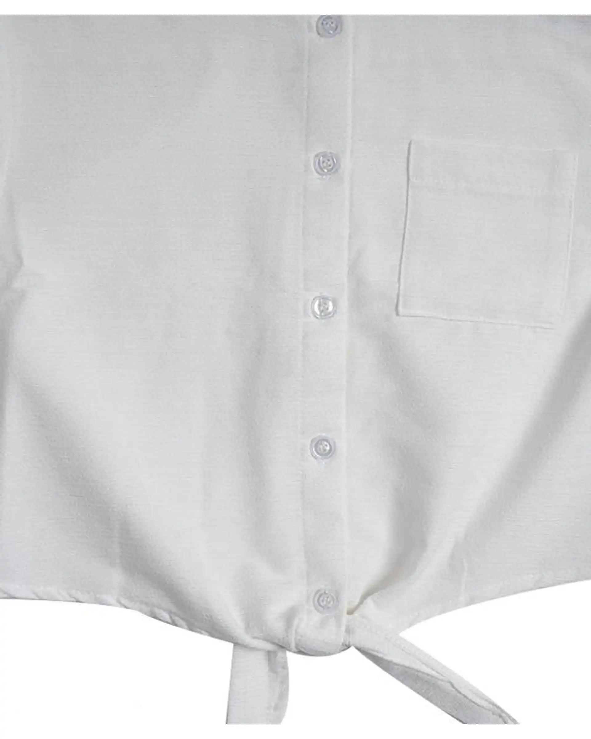 شومیز دخترانه سفید مرینو Merino کد 1810