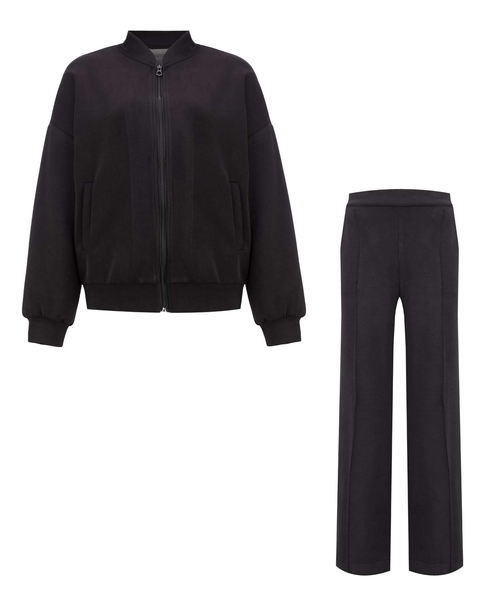 ست سویشرت و شلوار زنانه اویشو مشکی آماهی Amahi مدل روهان کد AA2394